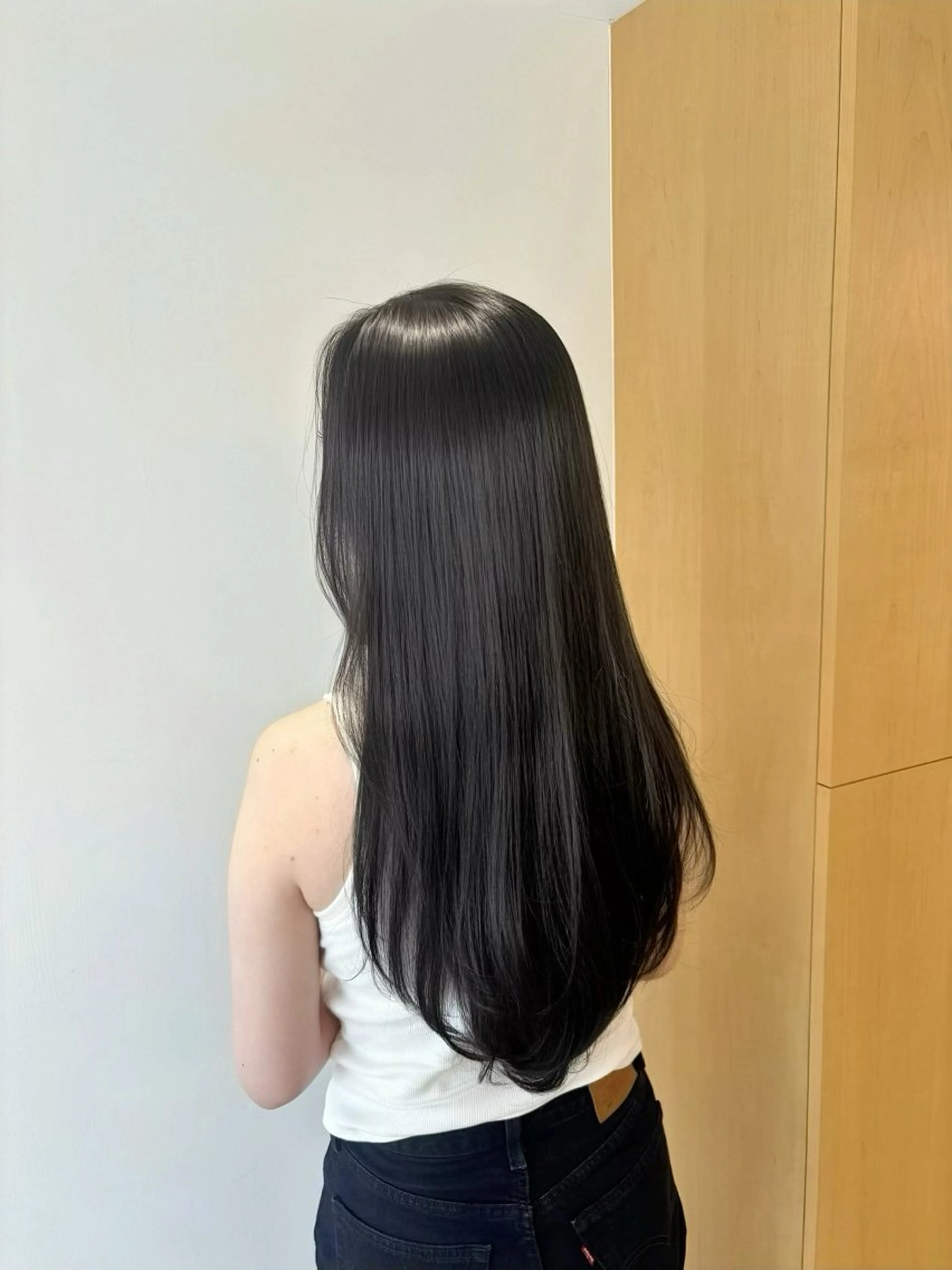 ロング カラー 縮毛矯正 ヘッドスパ Rio 渋谷のヘアスタイル