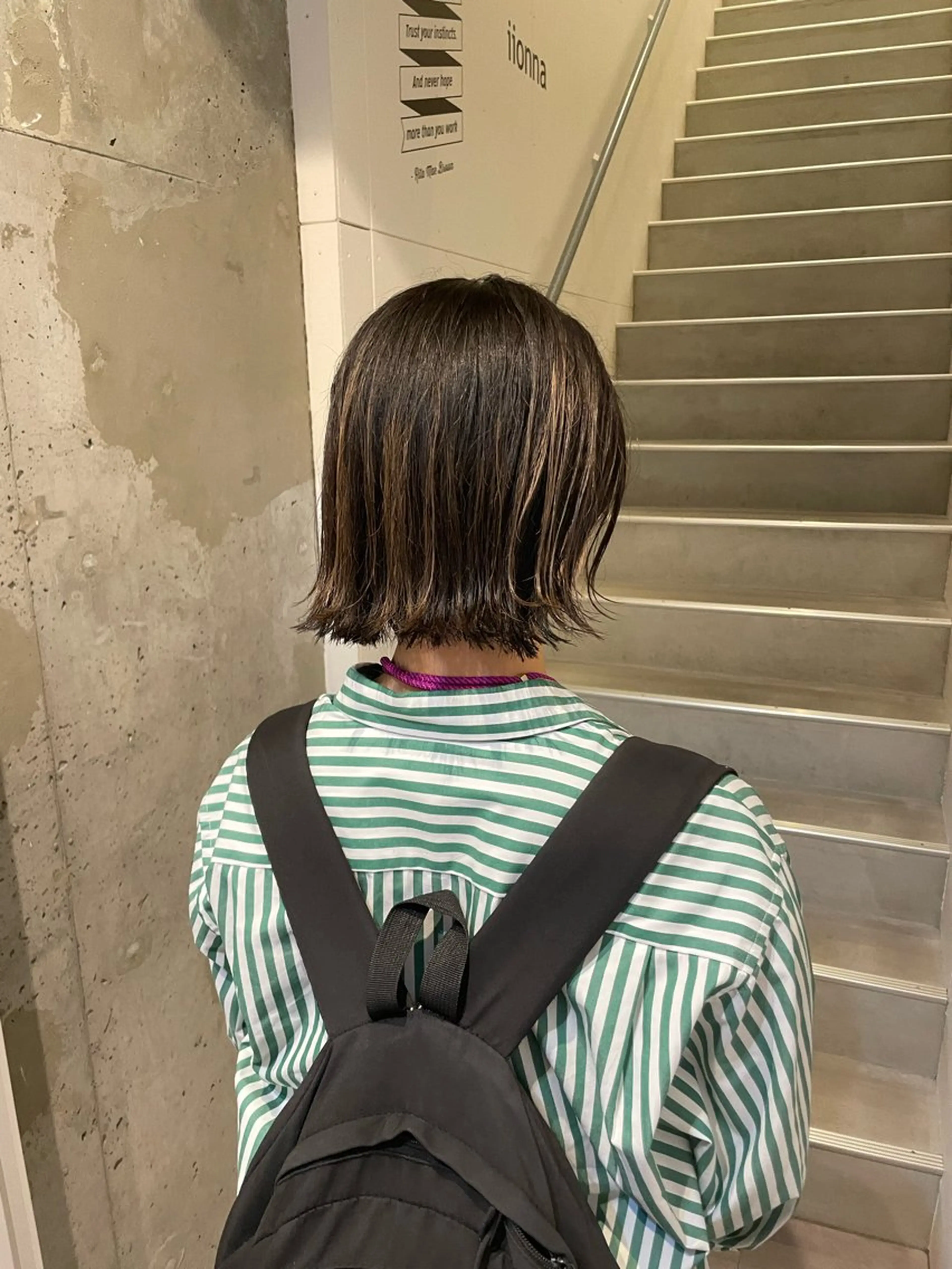ショート 切りっぱなしボブ ボブ ヘアカラー A/LEE所属・久保田 千尋のヘアスタイル