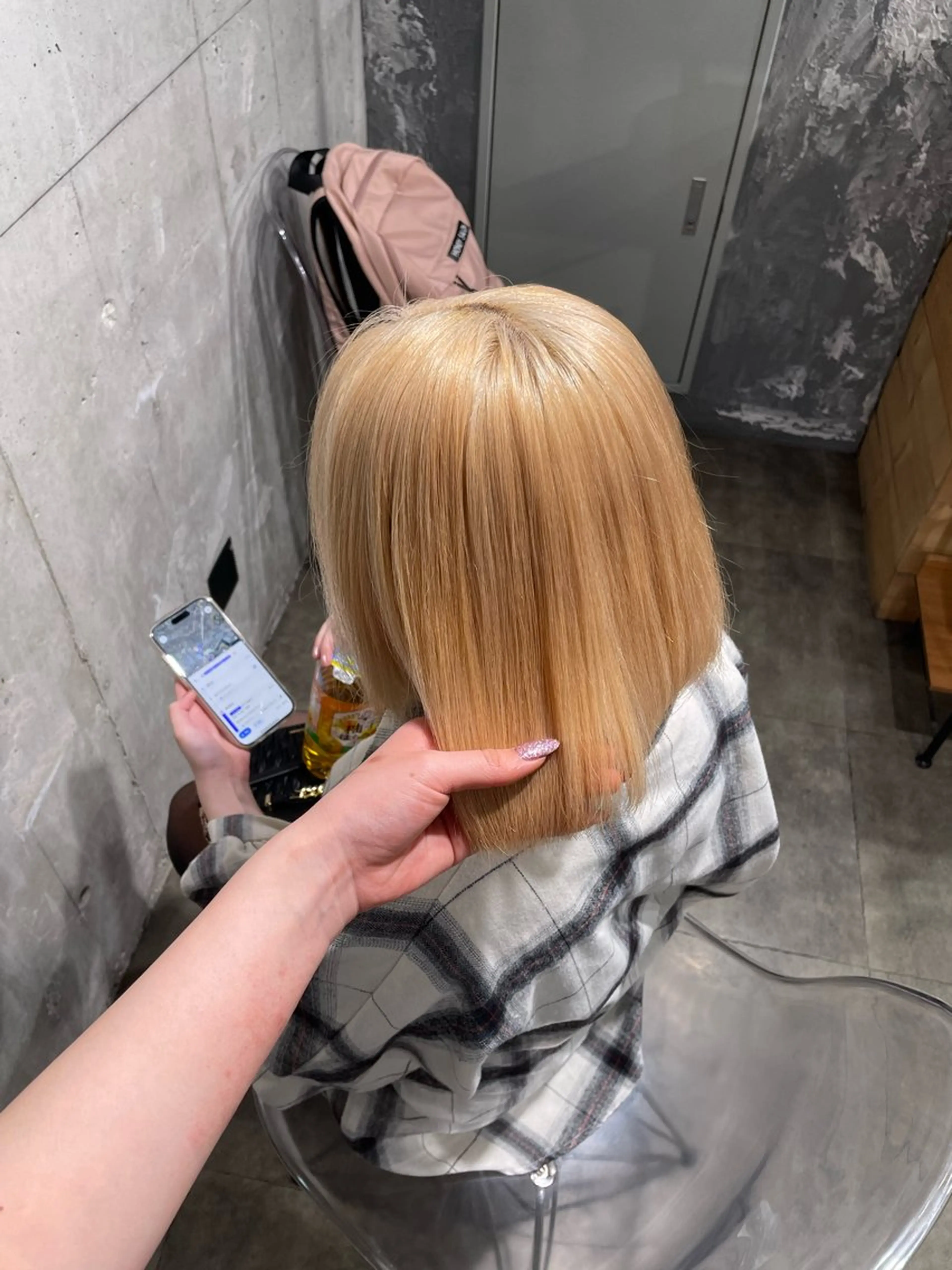 カラー ヘアカラー トリートメント ヘアセット 🤍ベージュ/透明感 韓国ヘア/まりん🤍のヘアスタイル