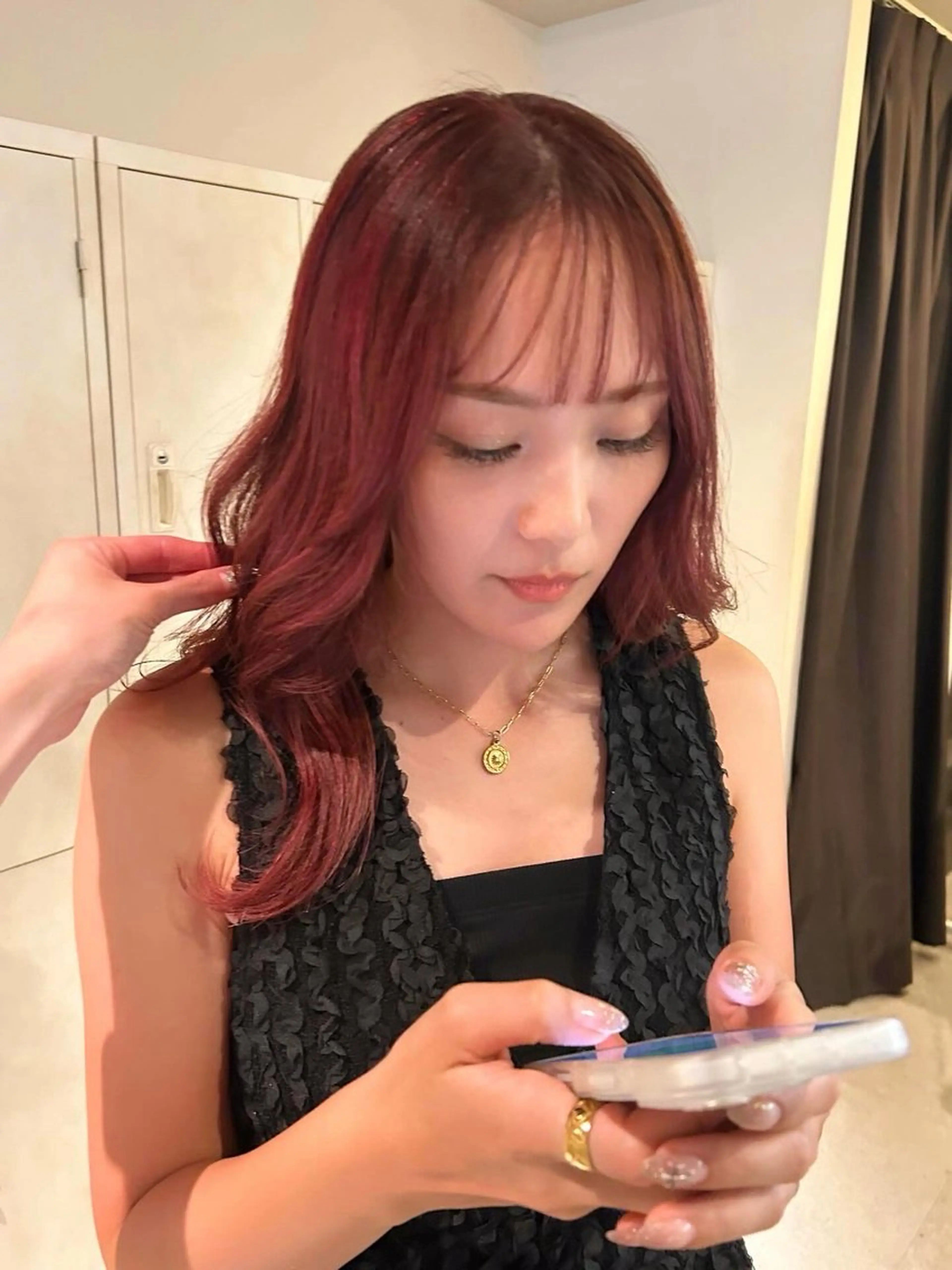 セミロング カット ヘアカラー Lolonois野田 ヒガシ カイリ🐬のヘアスタイル