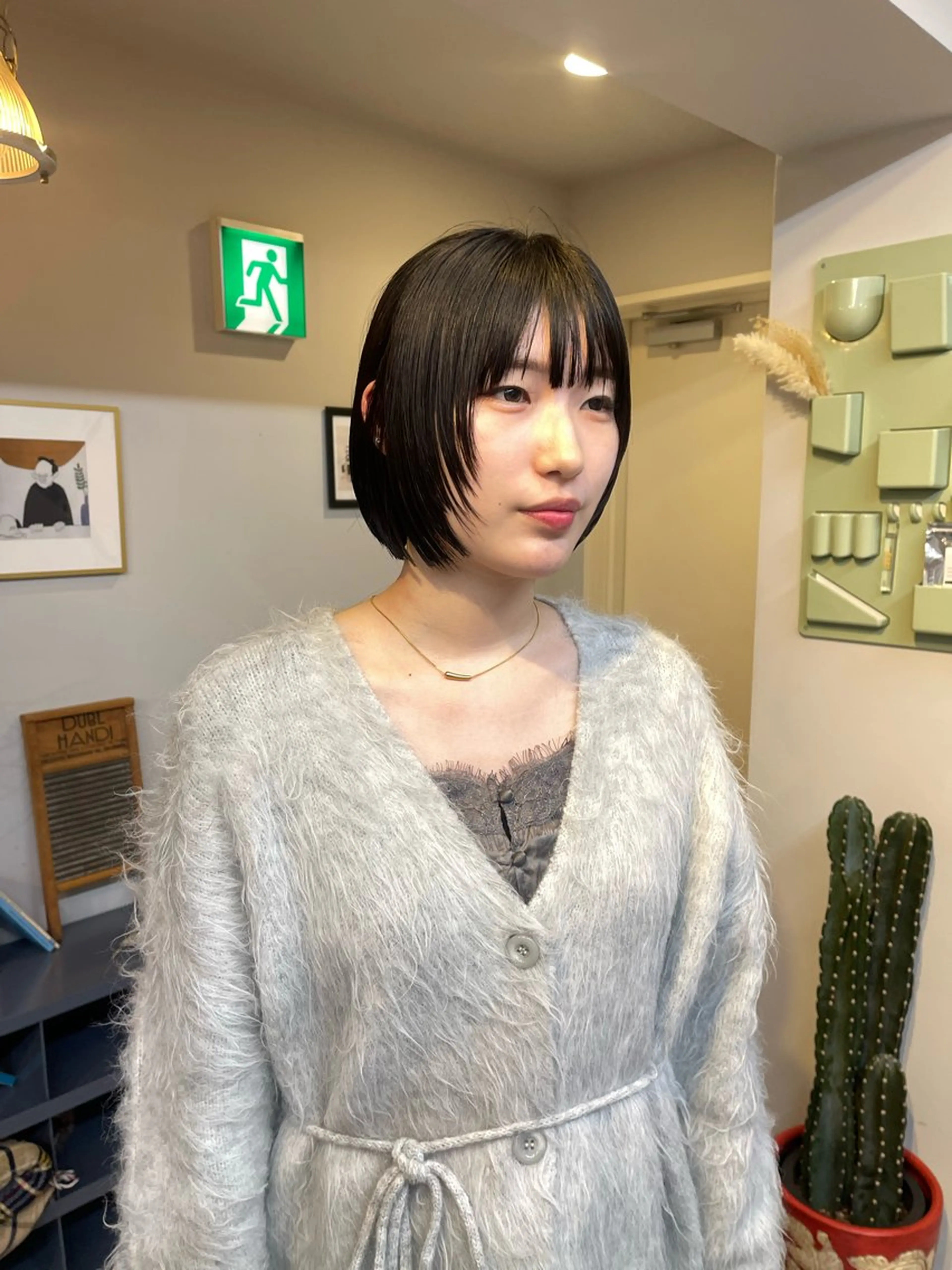 ショート カラー ボブレイヤー ボブ 顔まわりレイヤー レイヤーカット MEY HAIR / CURLYS所属・✅ボブ/パーマ/ 表参道/KENTA✅のヘアスタイル