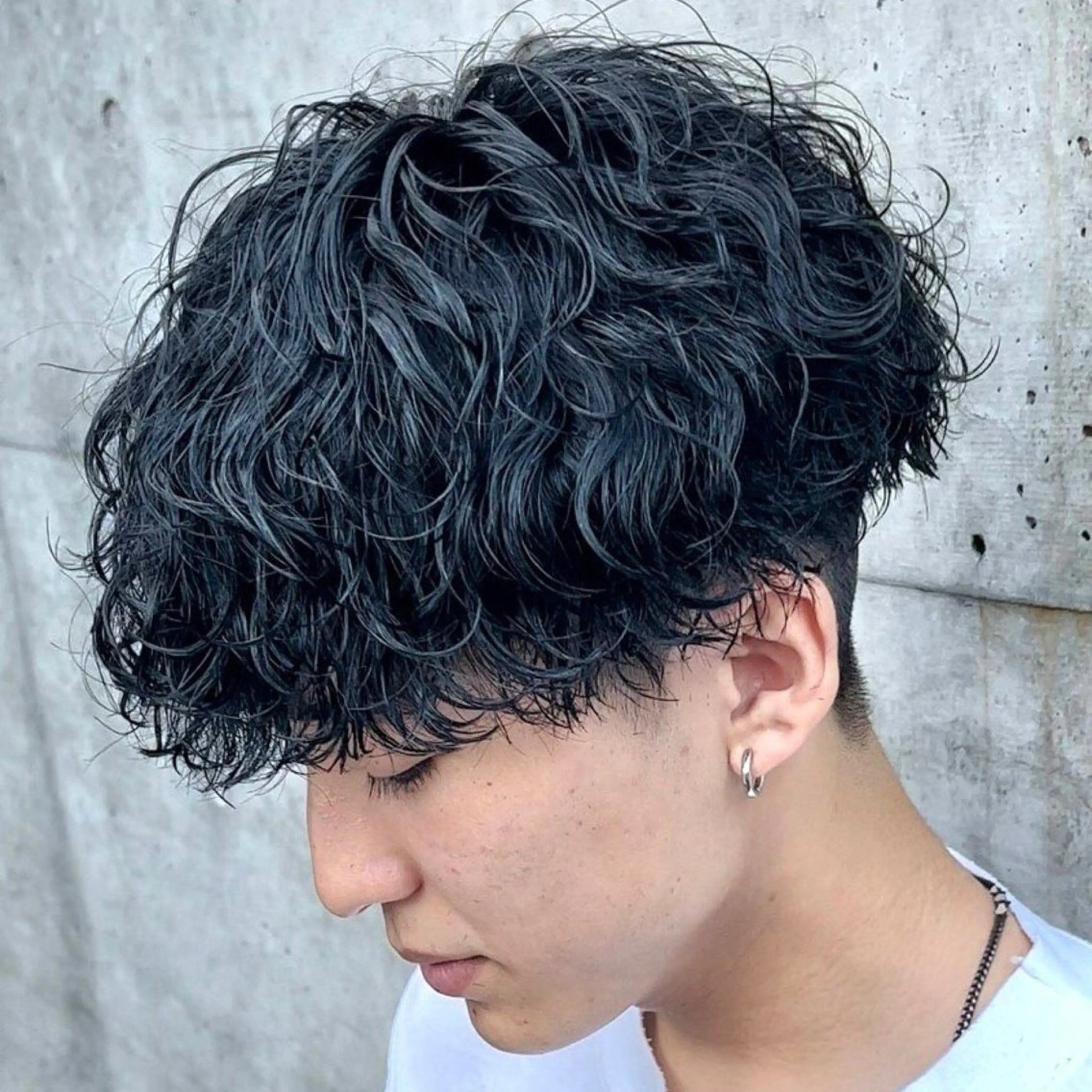 ショート パーマ メンズ 波巻きパーマ カット パーマ 楽斗/メンズパーマ /シャドウパーマのヘアスタイル