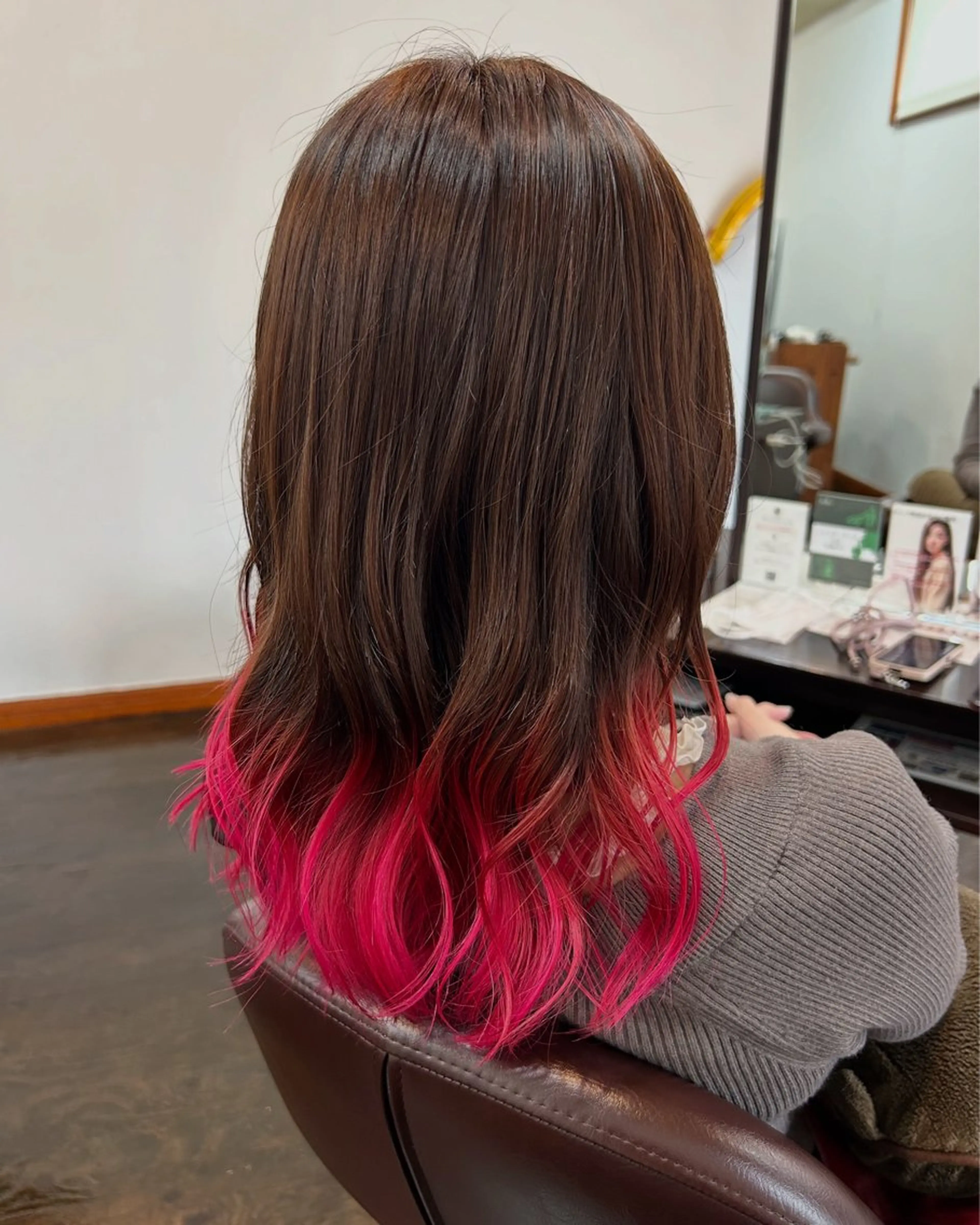 カラー グラデーションカラー ピンクカラー 坂本 瑞季のヘアスタイル