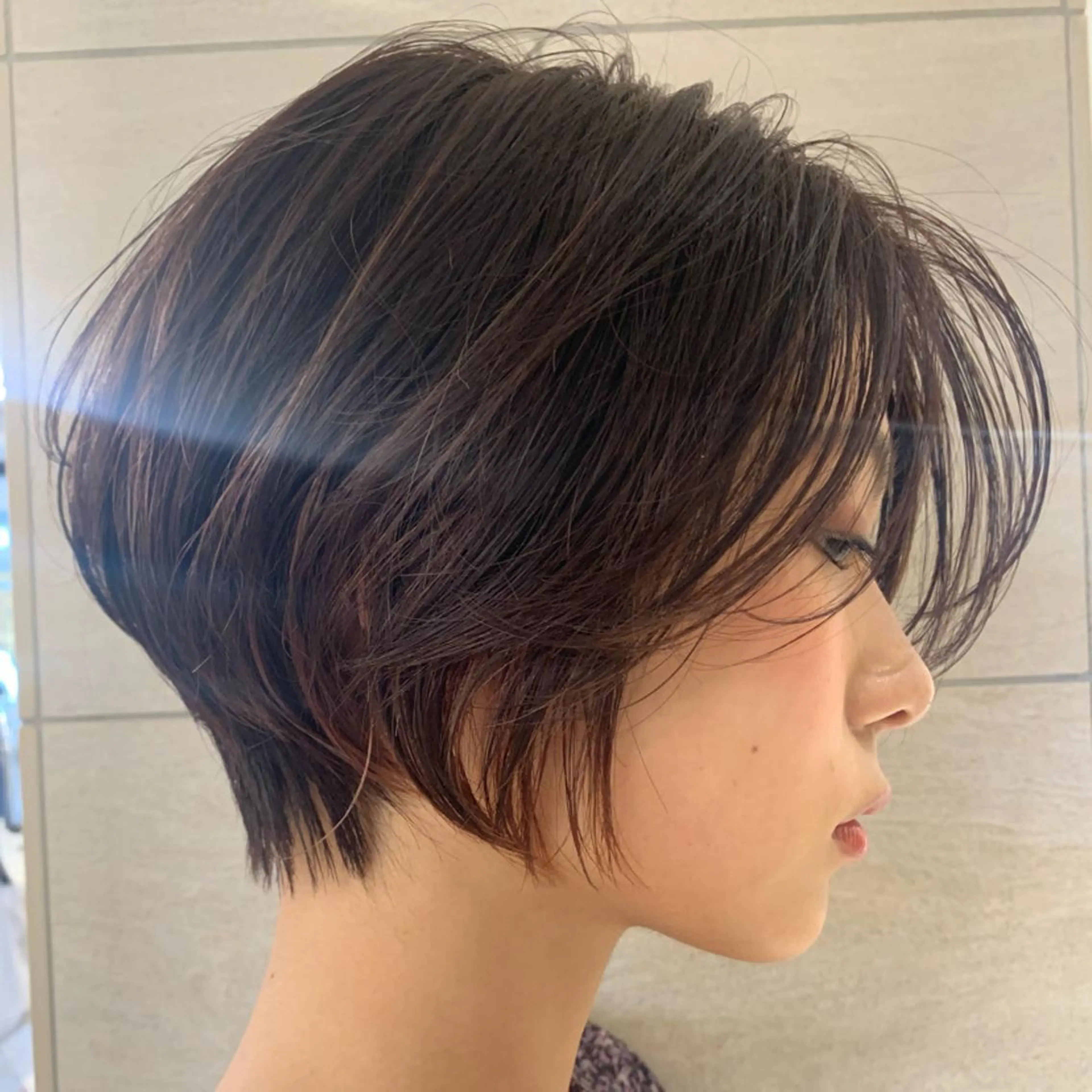 ショート カラー 似合わせカット ショートヘア カット ヘアカラー トリートメント 桑原 菜摘のヘアスタイル