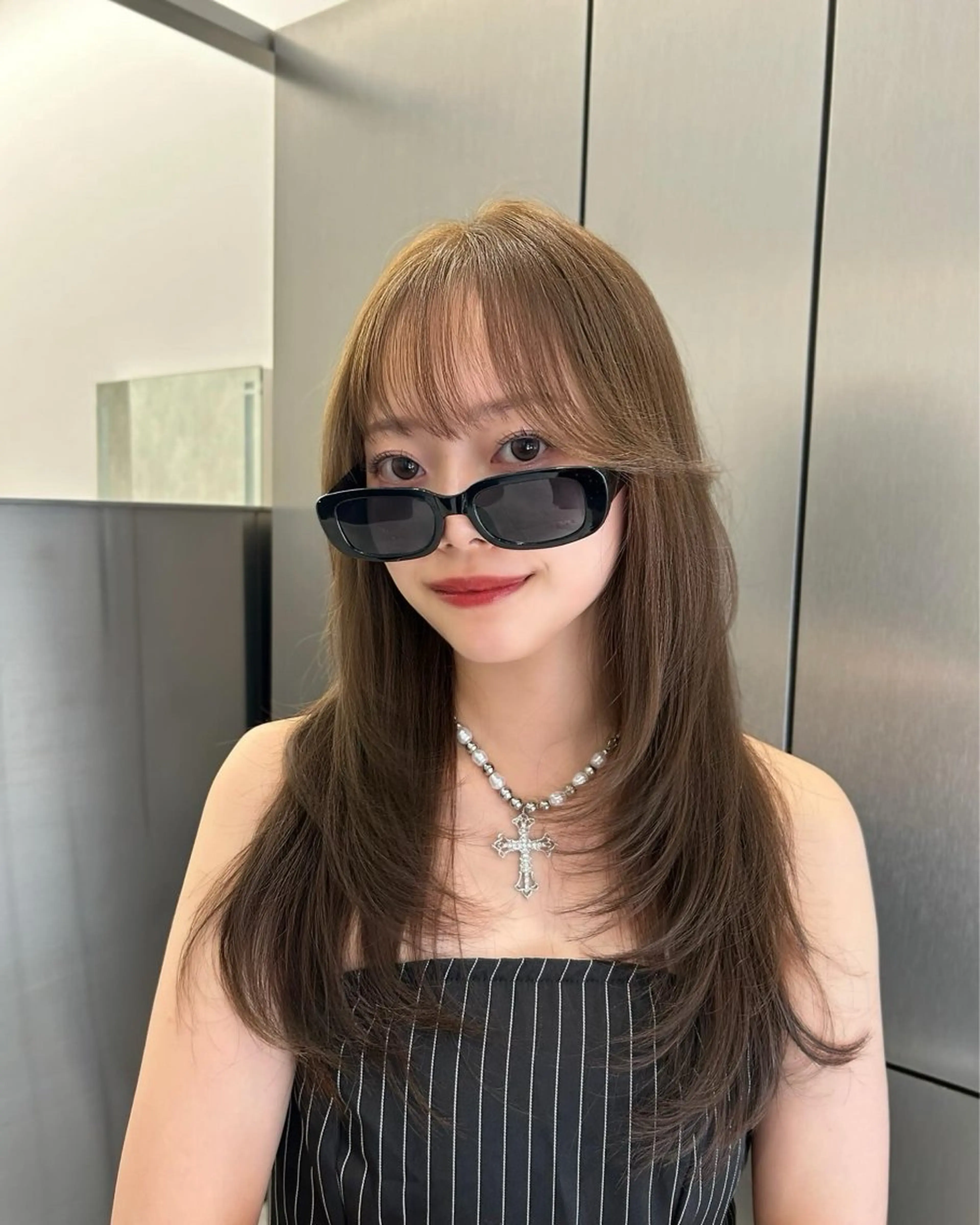 ロング ロングレイヤー 顔まわりレイヤー 顔周りカット ハイライト レイヤーカット 大人レイヤー/艶髪 🇺🇸TOMONAのヘアスタイル