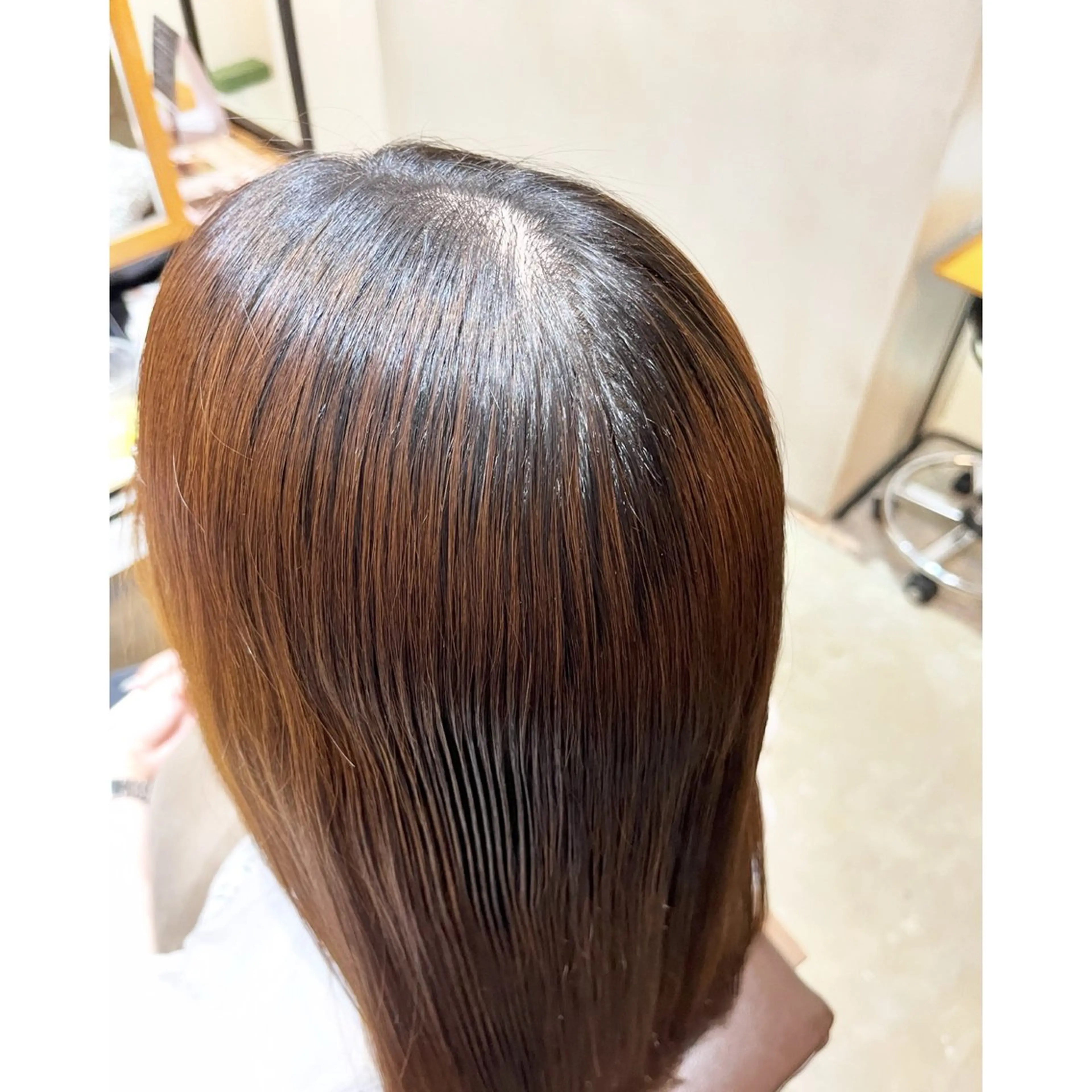 ロング 縮毛矯正 トリートメント 喜友名洸季 anoneのヘアスタイル