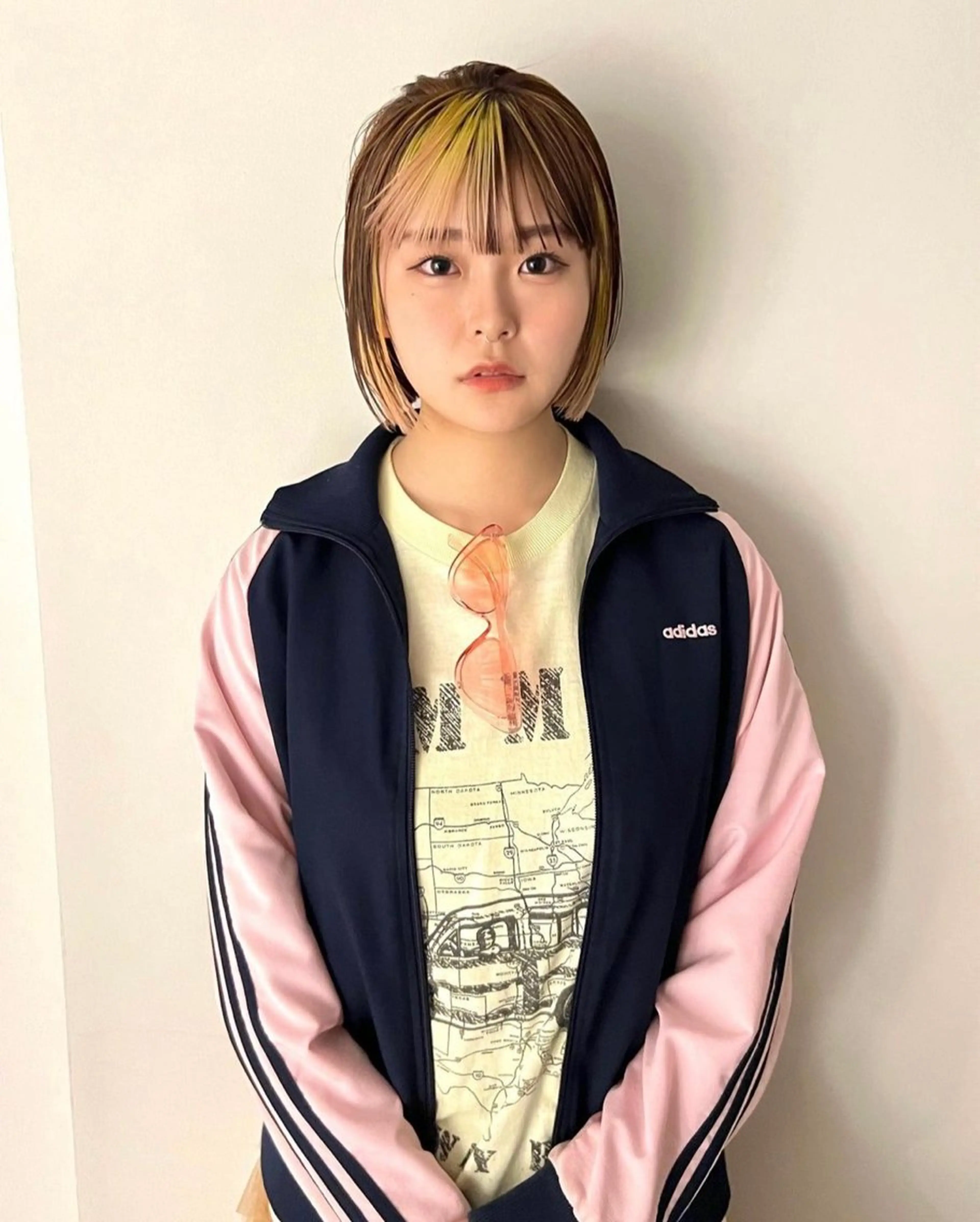 カラー デザインカラー ハイライトカラー ピンクカラー イエローカラー 丹治 一輝ボブ/ショートのヘアスタイル