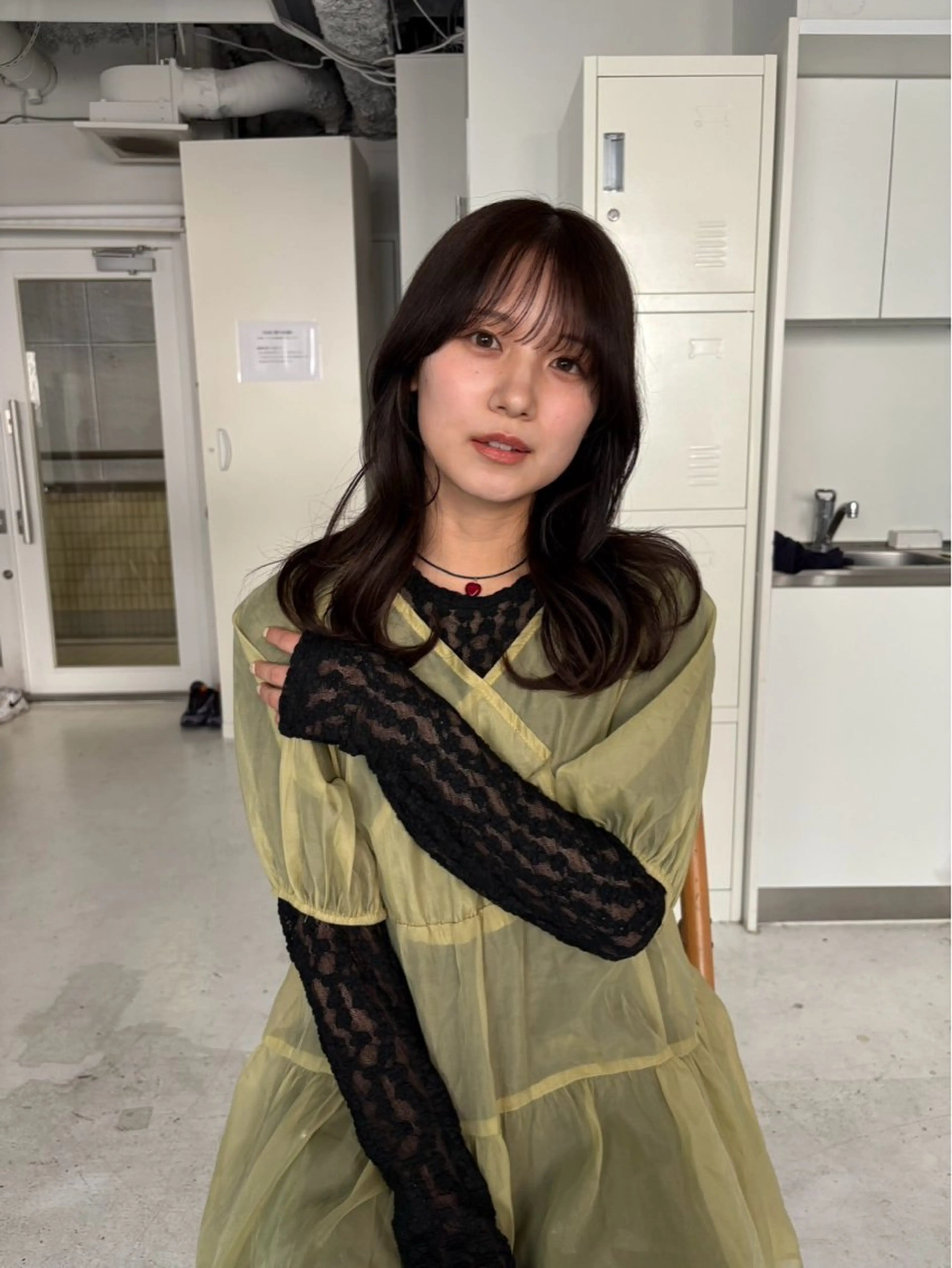 ミディアム カット ヘアカラー トリートメント ニワ/レイヤーカット /透明感カラー💎のヘアスタイル