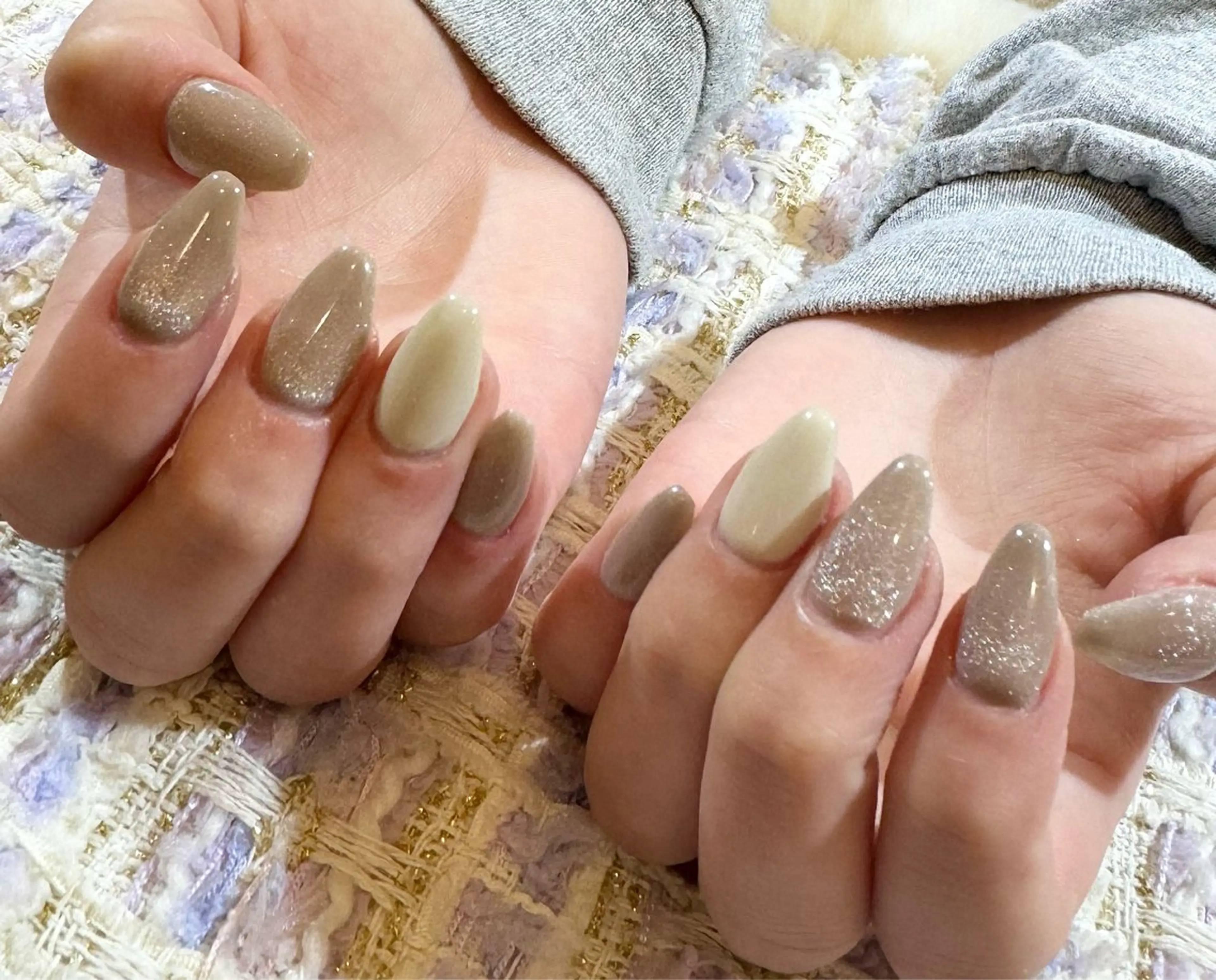 メンズ ネイル ジェルネイル マグネットネイル メンズネイル ワンカラーネイル ホワイト マイムネイル所属・MIMnail Jr ネイリストのネイルデザイン