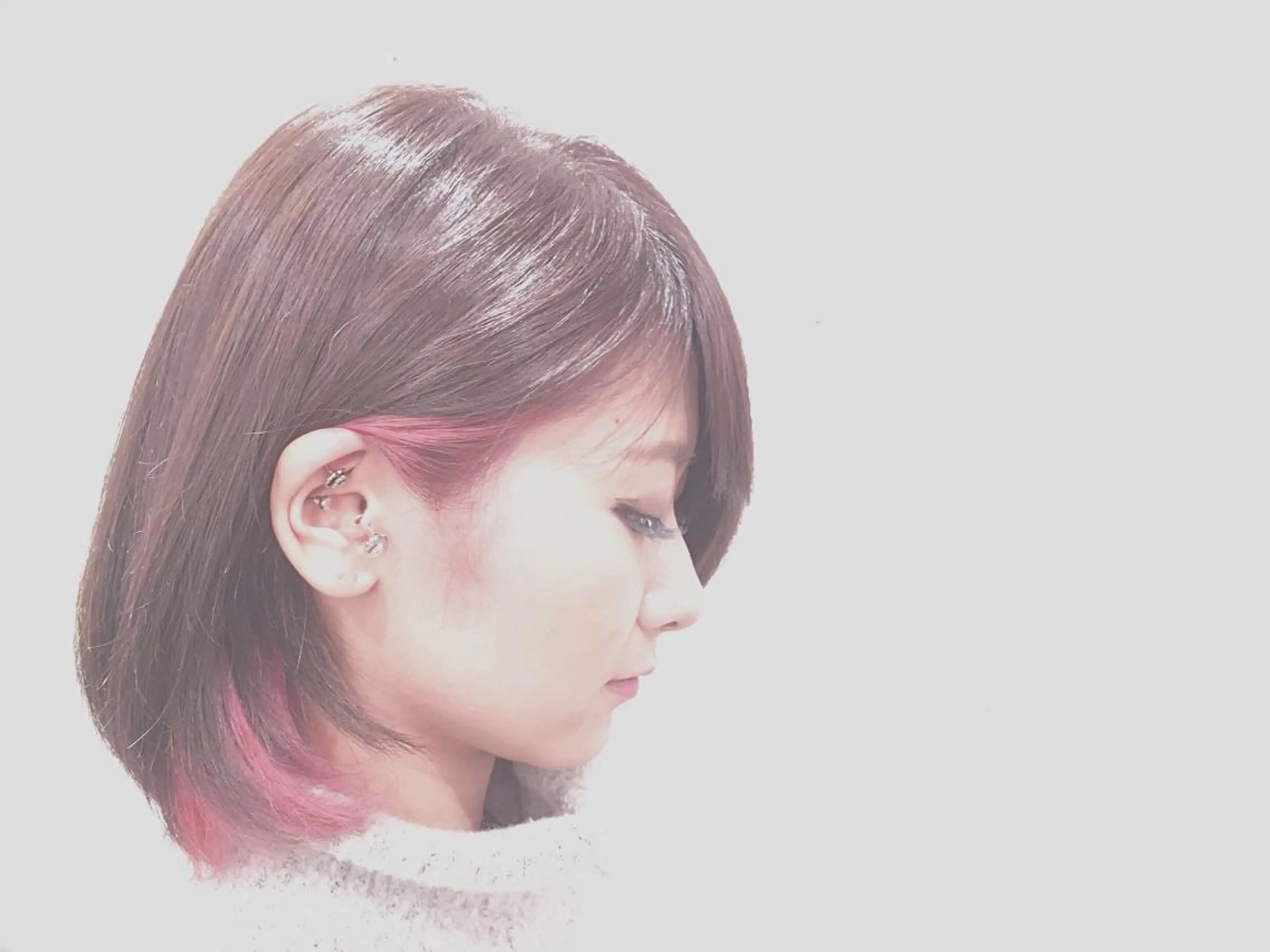 ショート カラー インナーカラー ピンクカラー バイオレットカラー バイオレットピンク てんま さやかのヘアスタイル