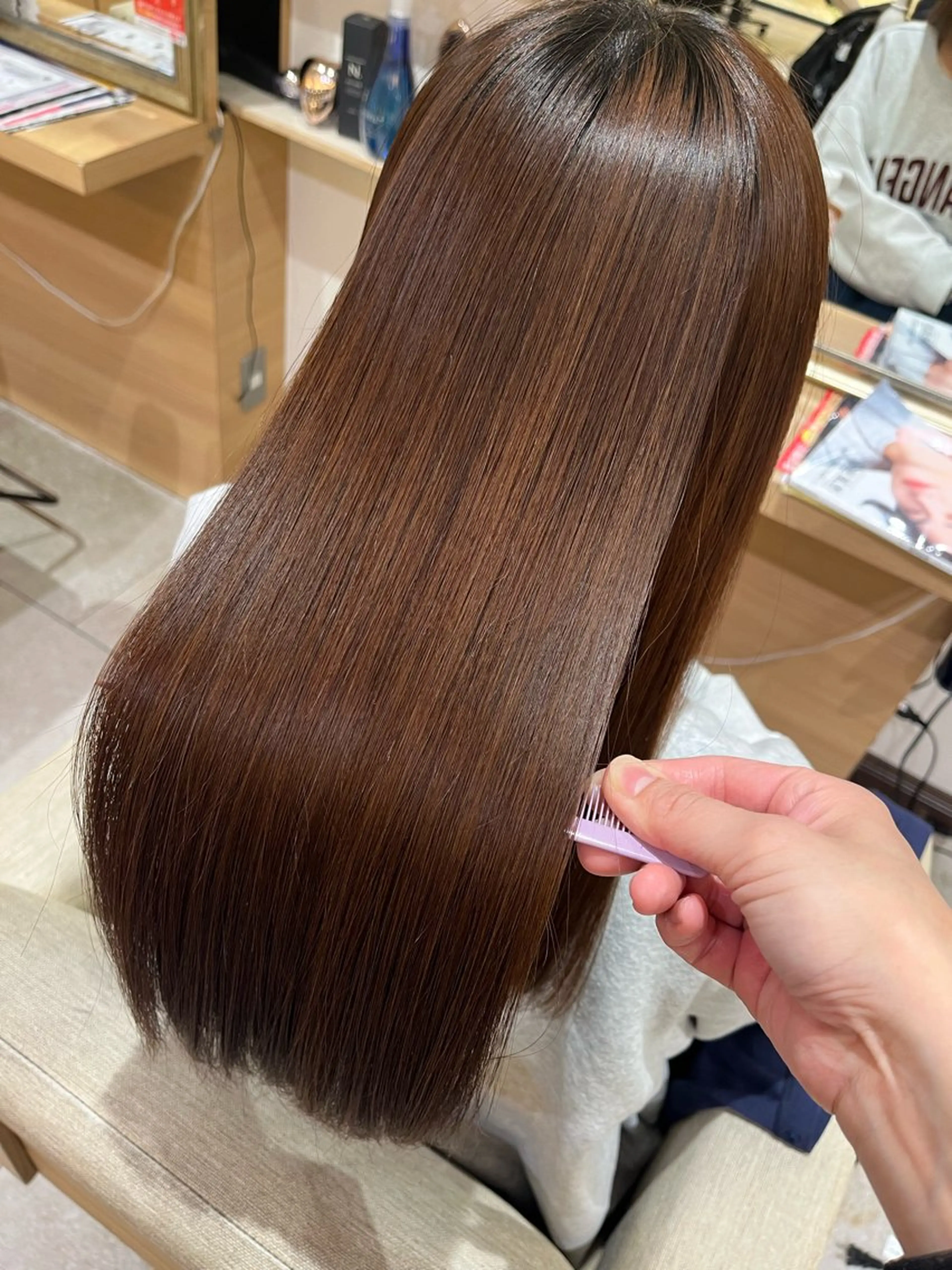 ロング カット ヘアカラー トリートメント 美髪応援！ツヤ髪 🦩対馬🦩のヘアスタイル