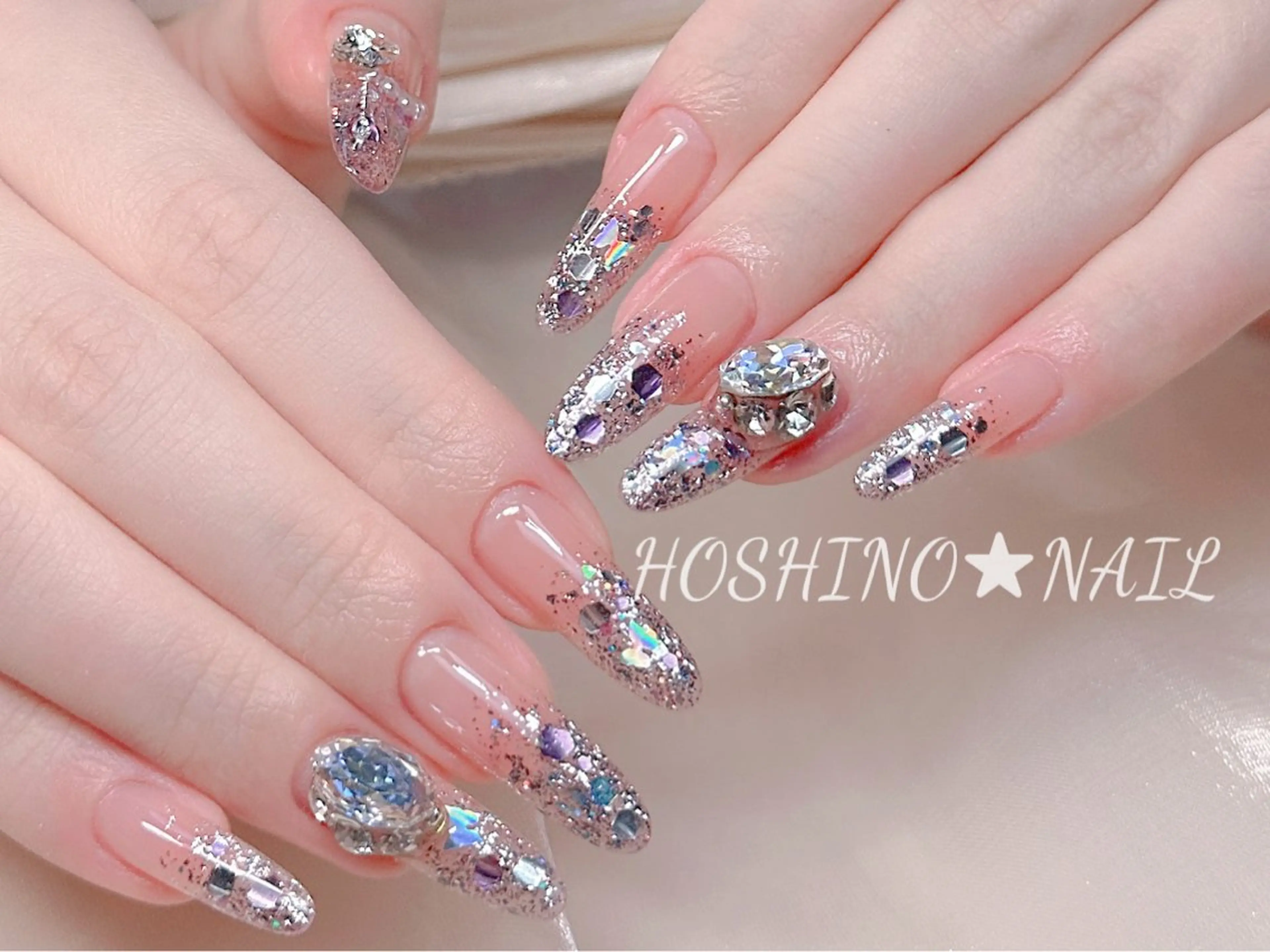 ネイル オーロラネイル チークネイル ドット フットネイル フレンチネイル ハンドネイル ★HOSHINO NAIL★新宿店のネイルデザイン
