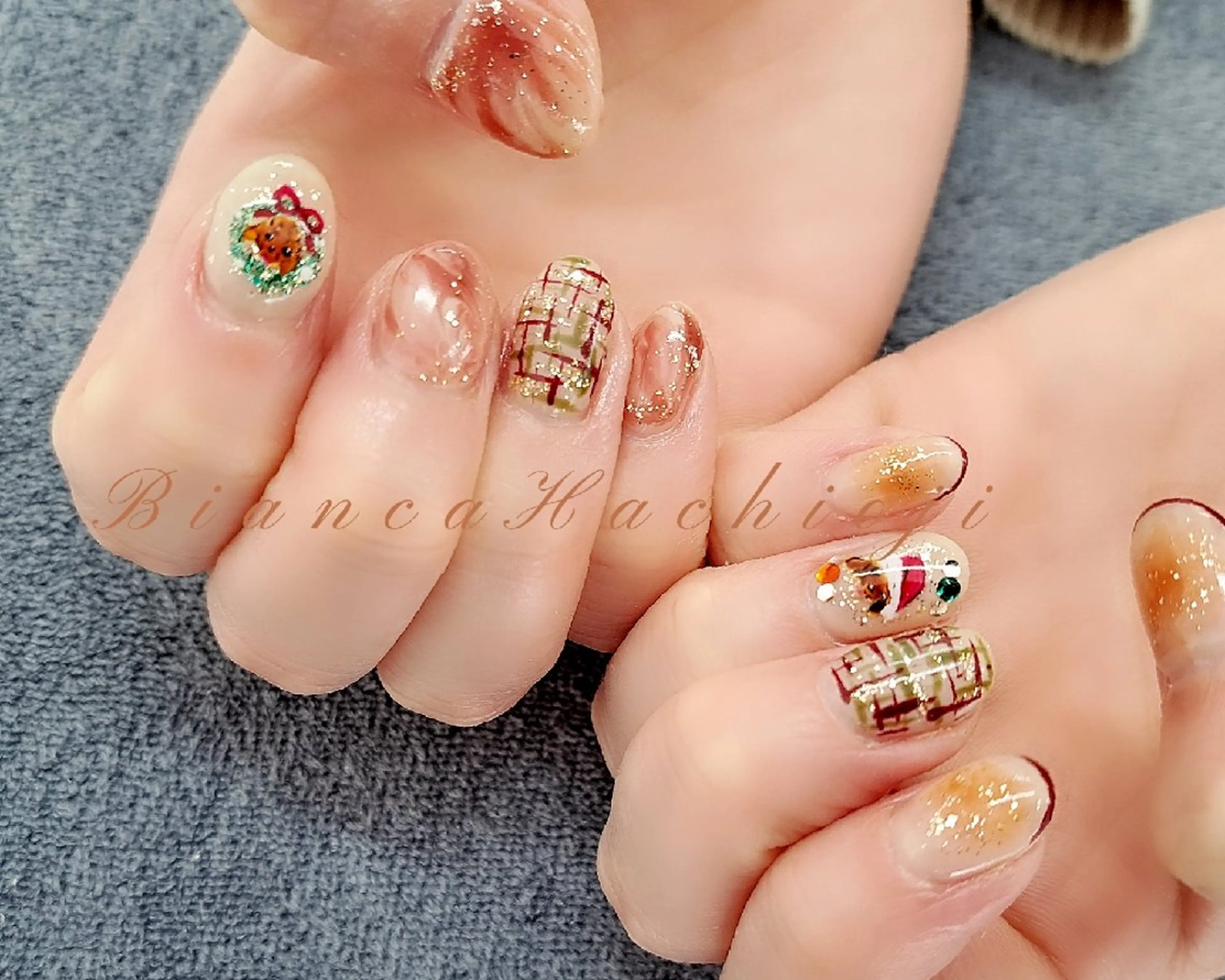 ネイル 冬ネイル クリスマス Bianca八王子 まえさだのネイルデザイン