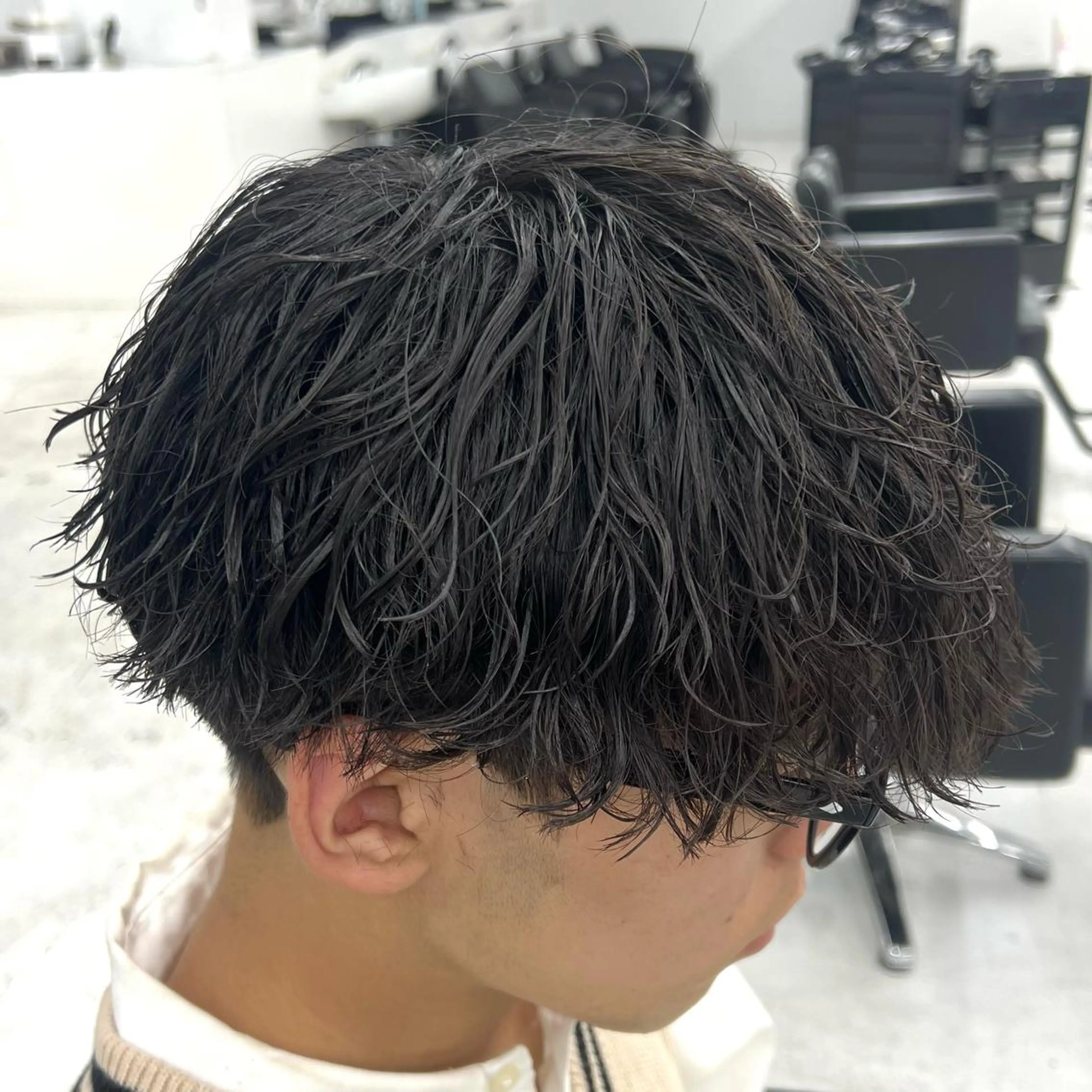 パーマ メンズ 波巻きパーマ カット パーマ 柏メンズカットパーマ NO.1タイチのヘアスタイル