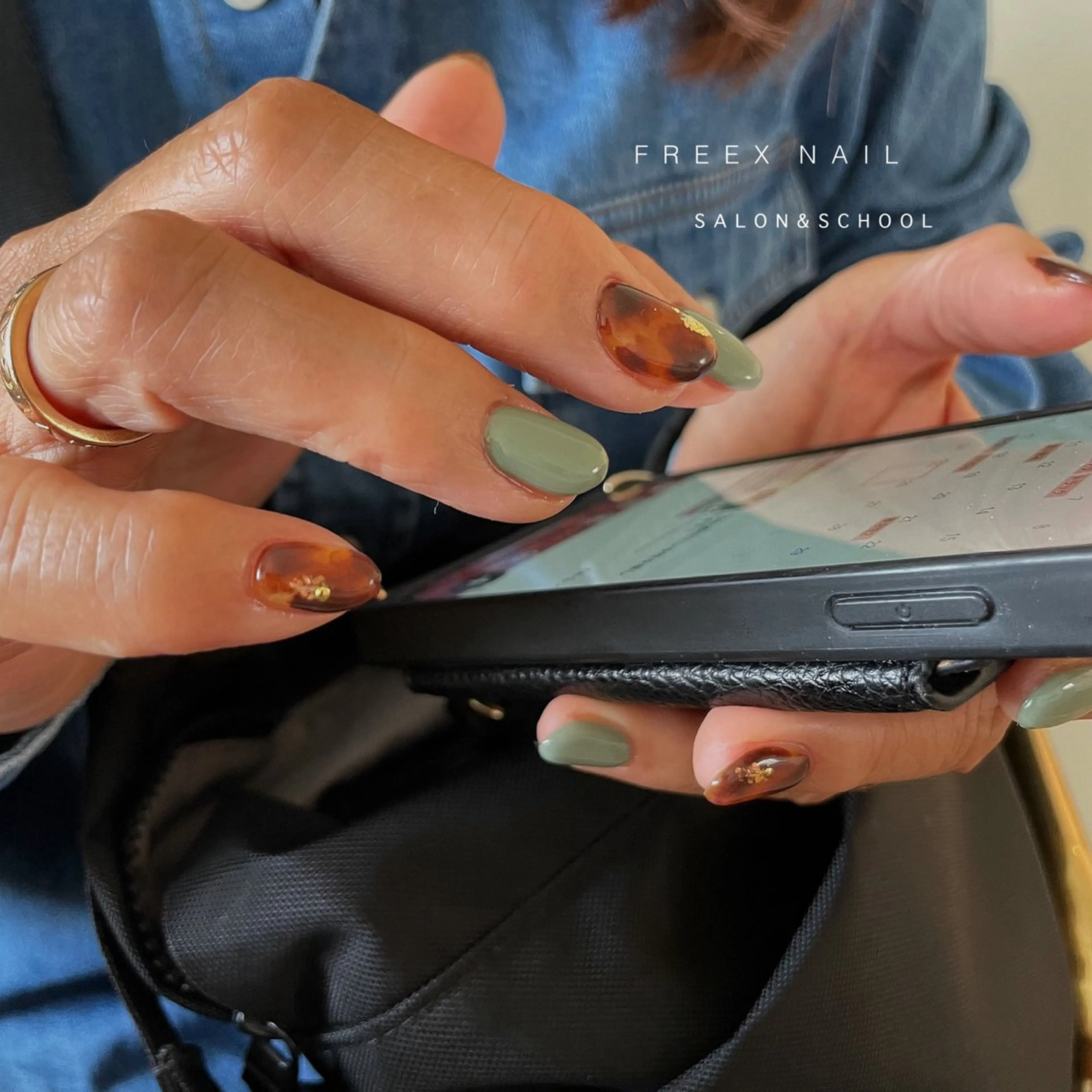 ネイル べっ甲ネイル ハンドネイル ハンドケア Freex nail所属・freex nail /ニュアンス/個性派のネイルデザイン