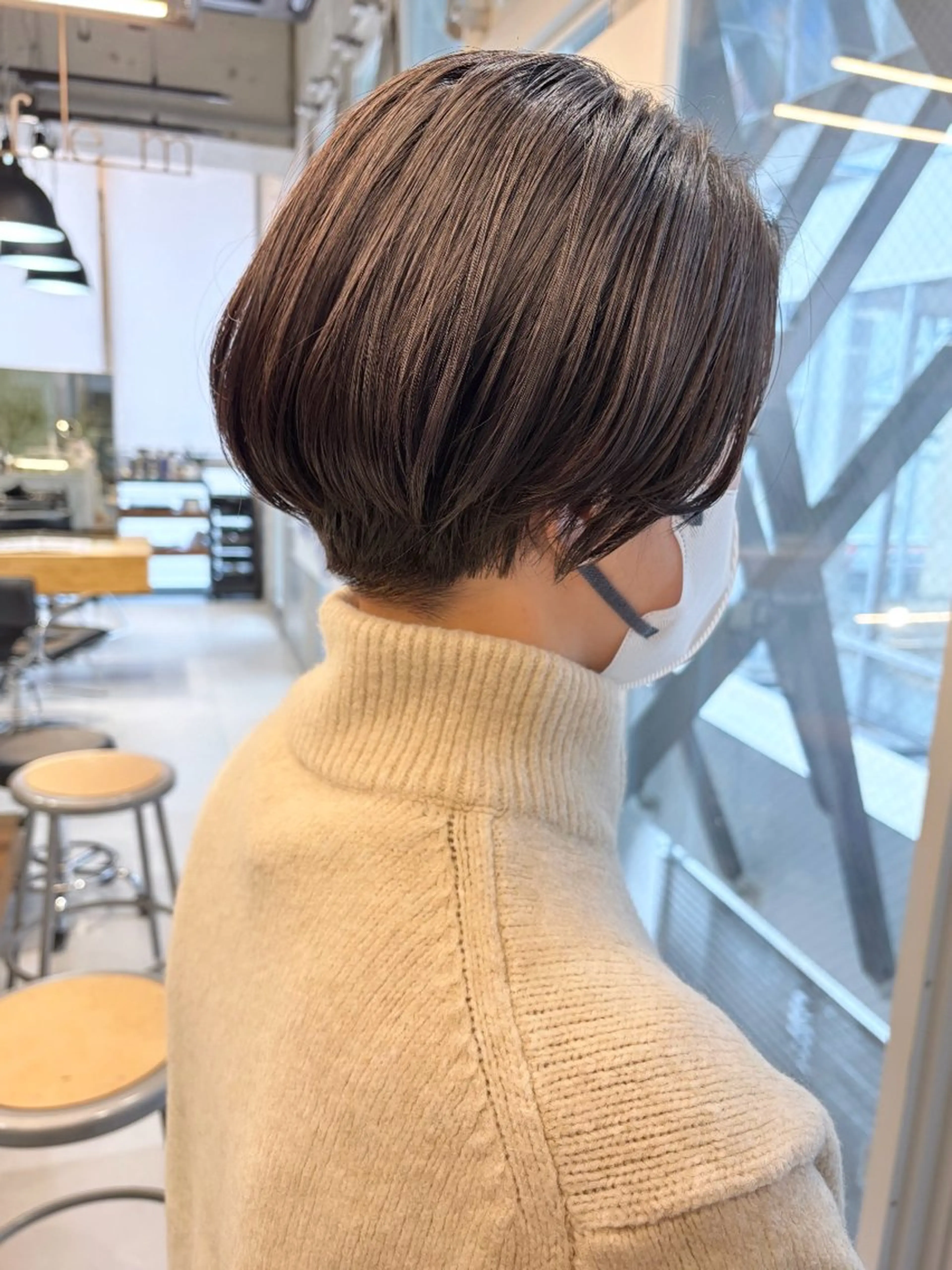 ショート カラー 透明感カラー 顔周りカット 似合わせカット ショートヘア 園田あずさ/髪質改善 /透明感カラーのヘアスタイル