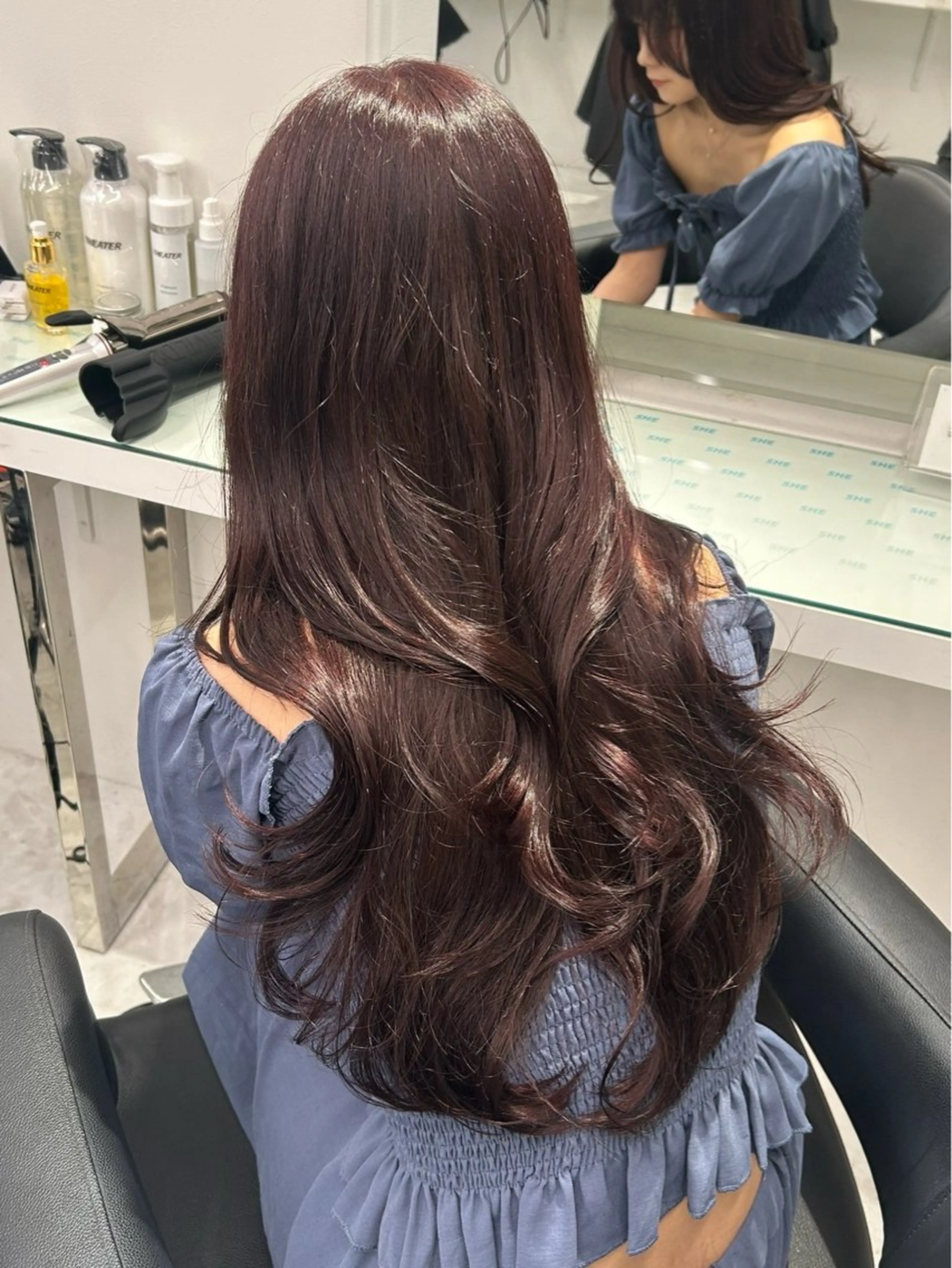 ロング カラー トレンド暖色ヘア♥️ miu♥️のヘアスタイル