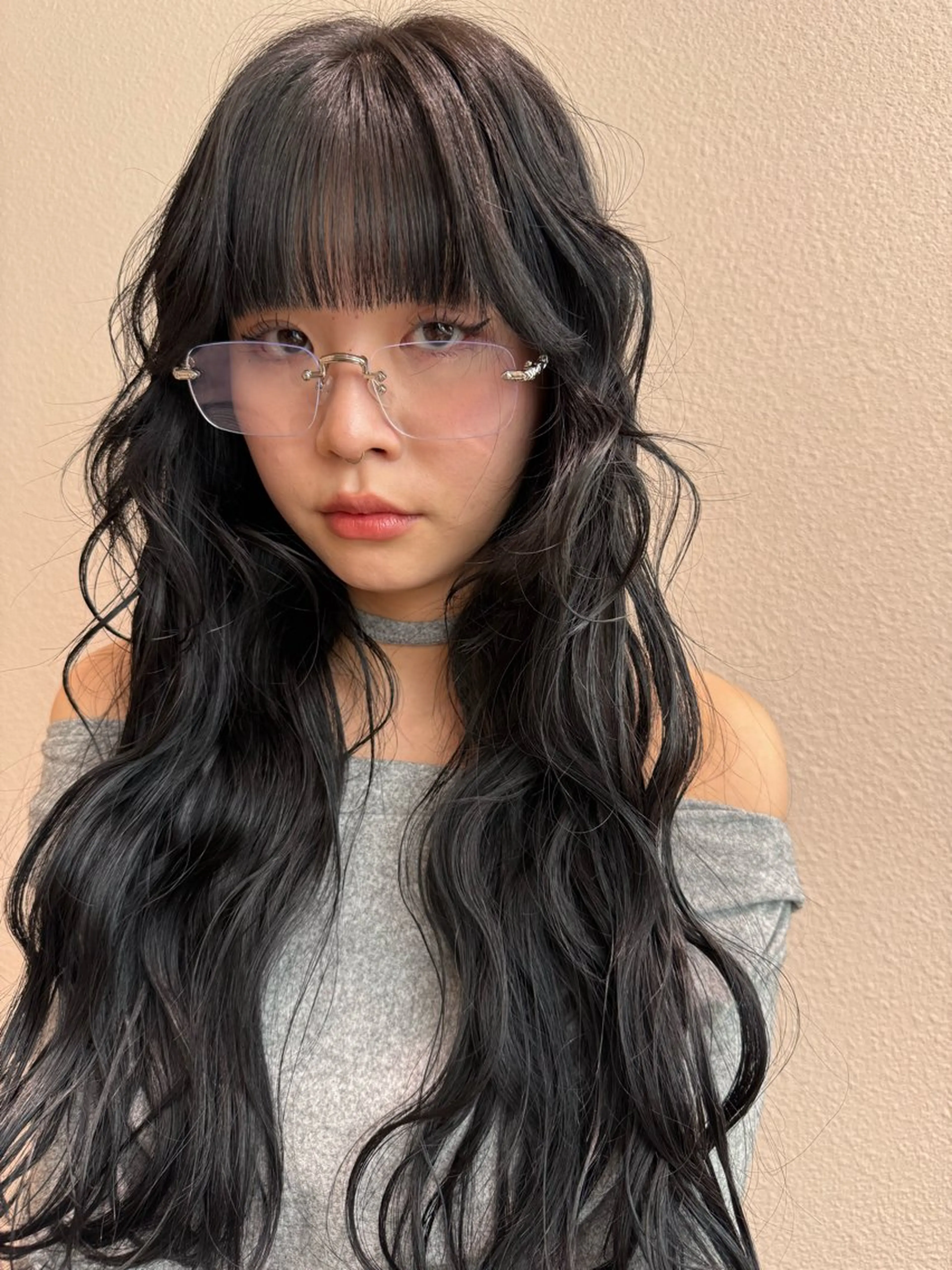 ロング カラー パーマ レイヤーカット 似合わせカット sand yokohama所属・ほの/ボブ/透明感カ ラー/レイヤーカットのヘアスタイル