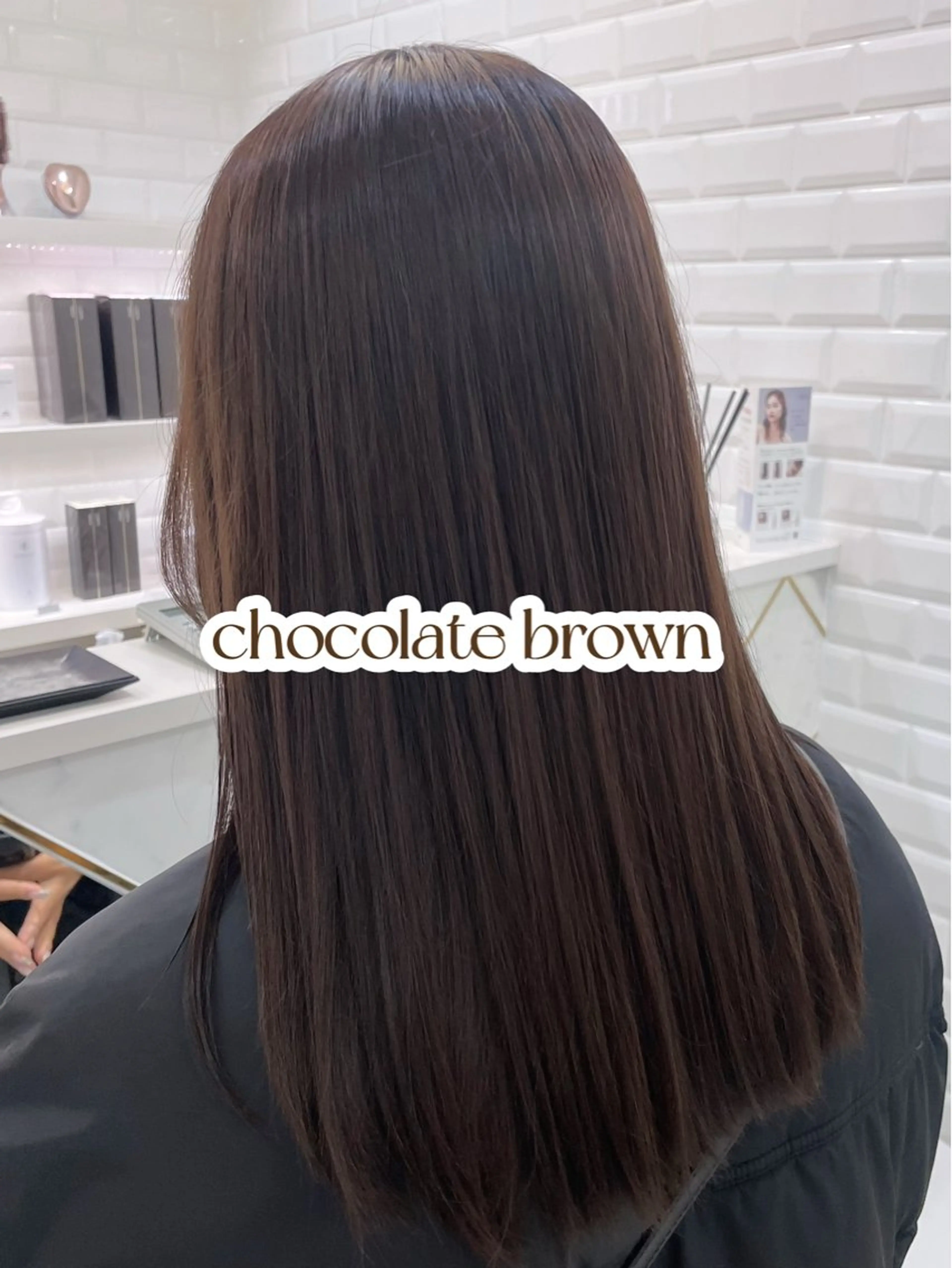 ミディアム カラー ブラウンカラー チョコレートブラウン ガーリーカラー🩷 ユウ🍓💞のヘアスタイル
