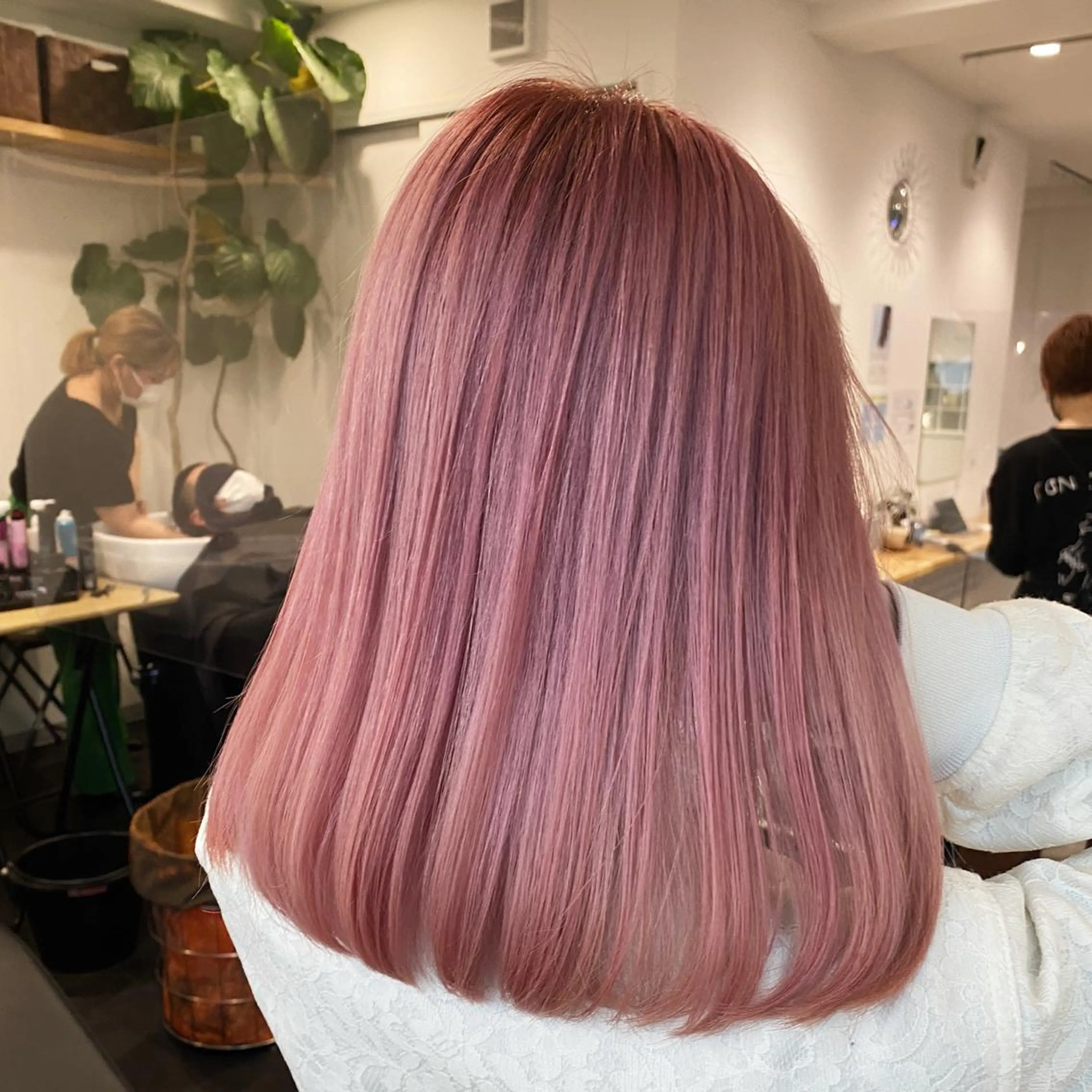 ミディアム カラー ピンクカラー ヘアカラー JIL BLAN 京都のヘアスタイル