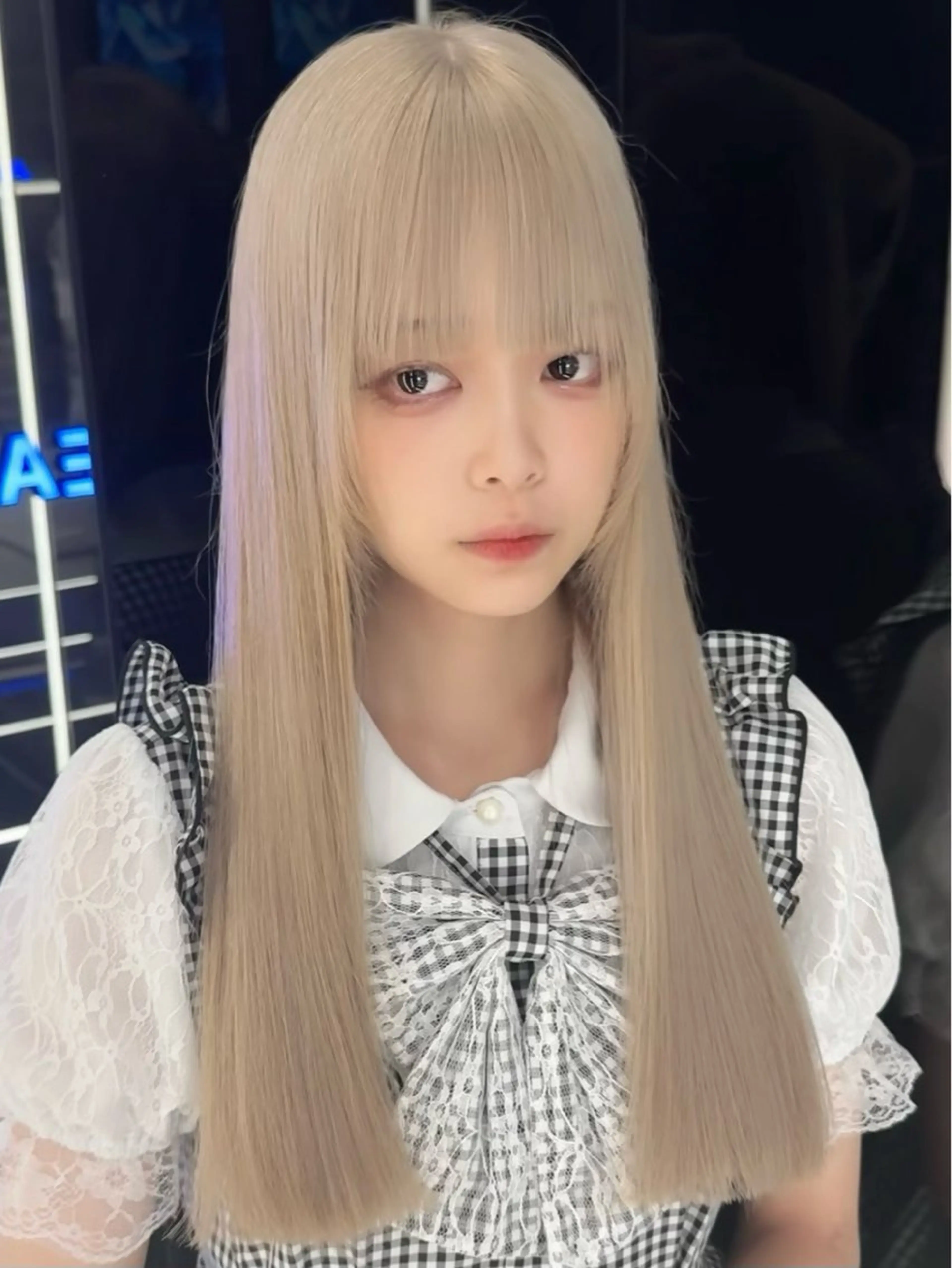 ロング カラー ブリーチ ケアブリーチ ヘアカラー Rino/ハイトーン /ミルクティーカラーのヘアスタイル