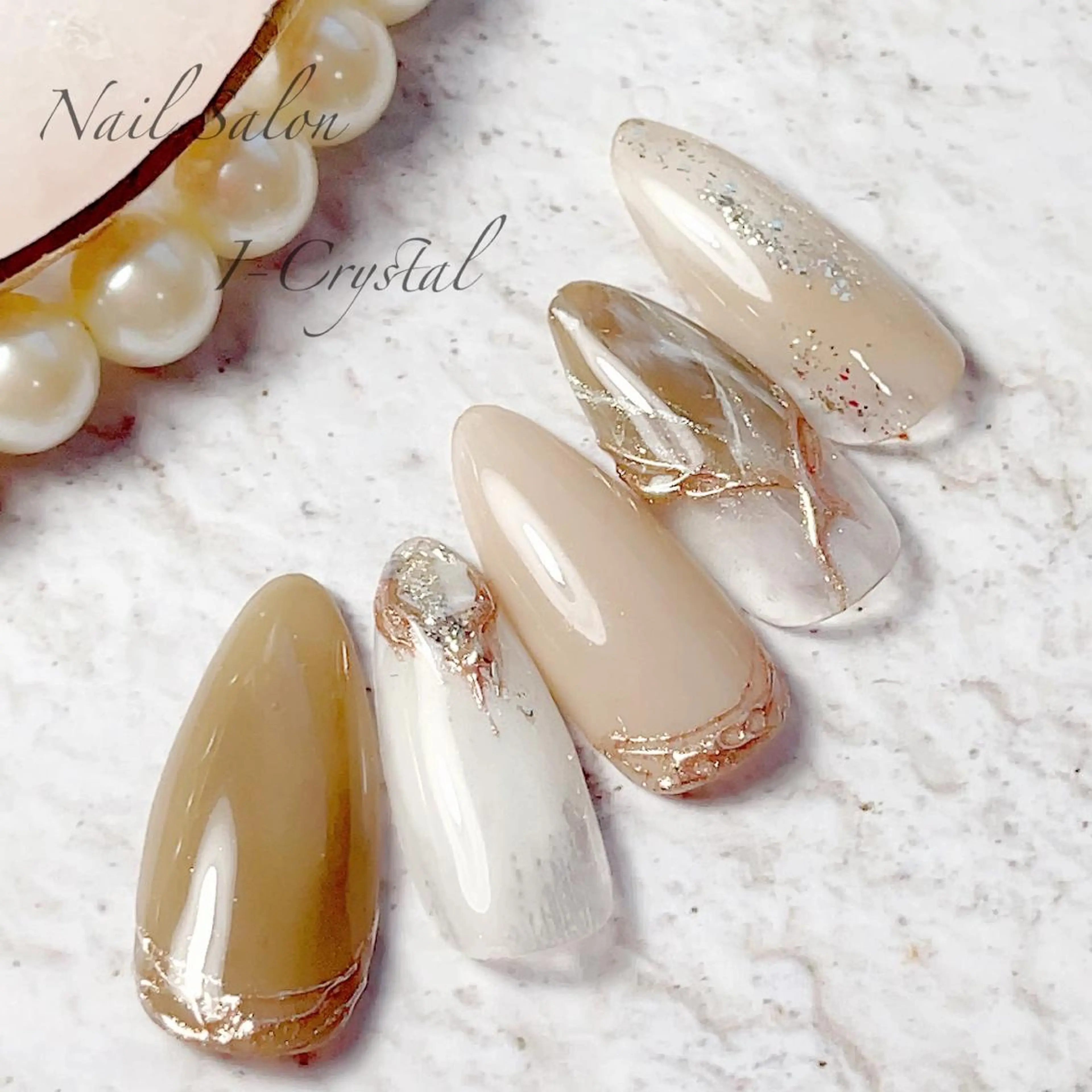 ネイル ボルドー ニュアンスネイル 春ネイル バレンタイン NailSalon  I-Crystal所属・中村 郁美のネイルデザイン