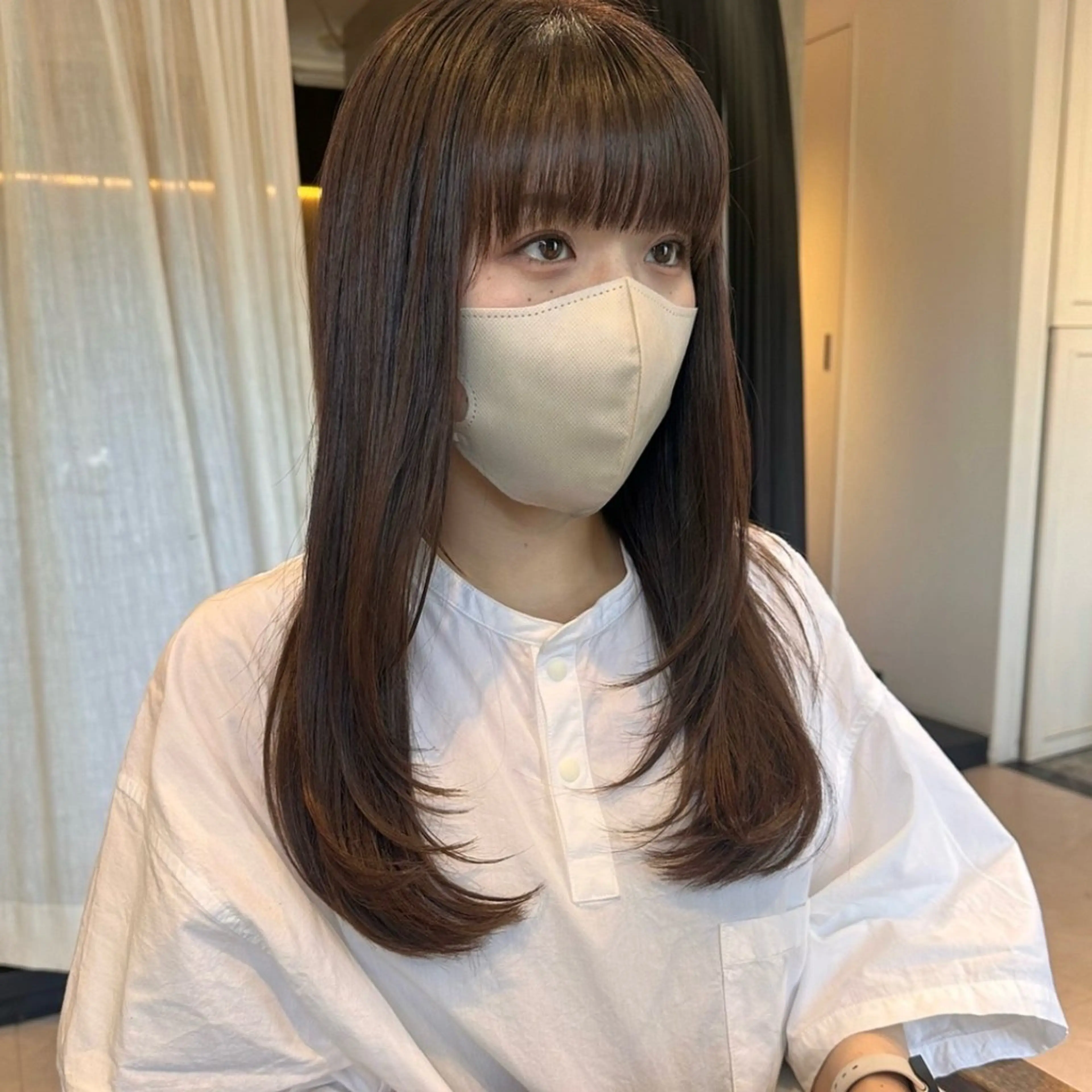 ロング トリートメント カット ヘアカラー トリートメント ULTOWA🩵 佐取歩のヘアスタイル