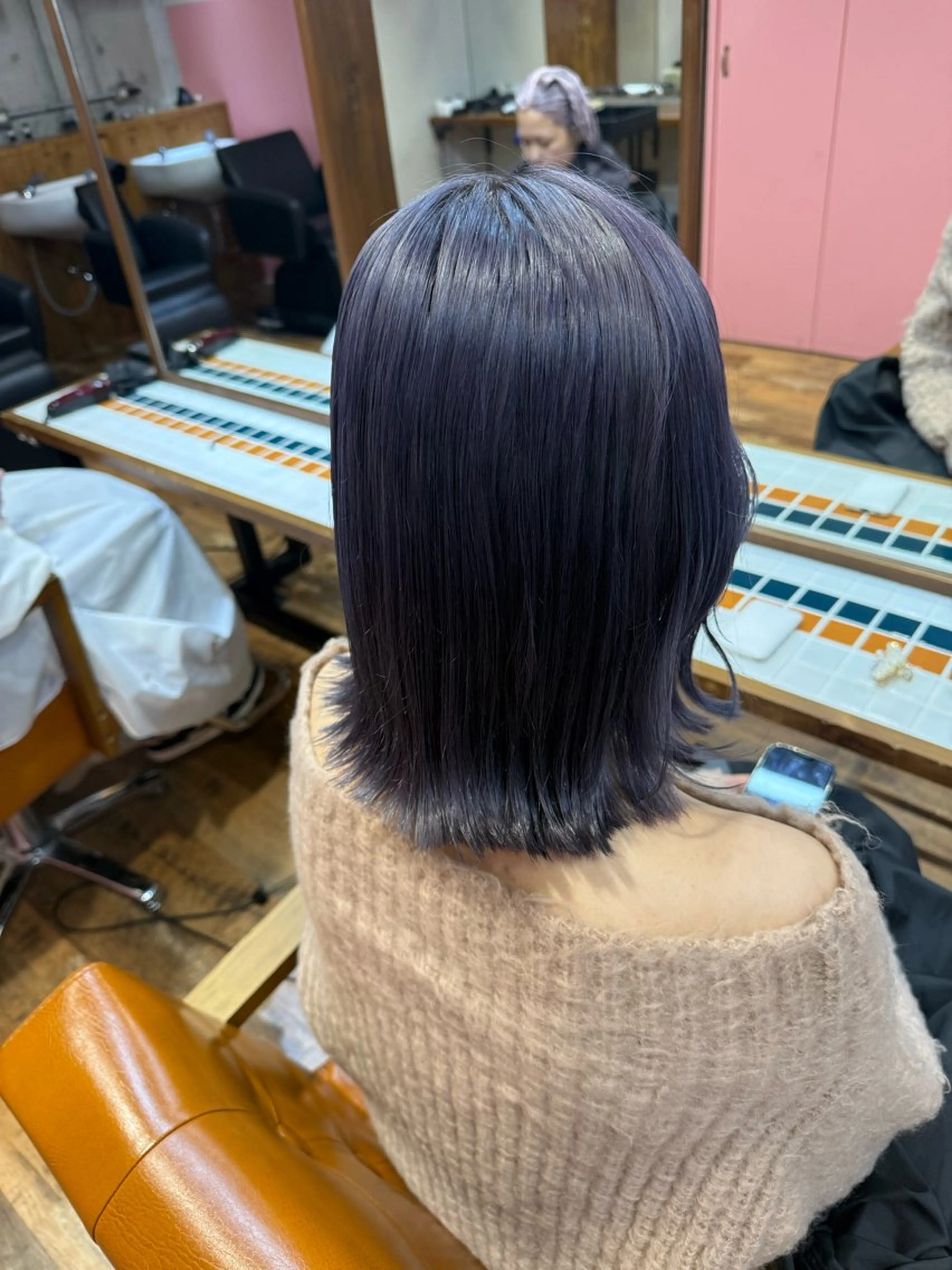 ミディアム カラー ヘアアレンジ ヘアカラー トリートメント ヘアセット 💞艶カラー/ ブリーチ💞ユウカのヘアスタイル