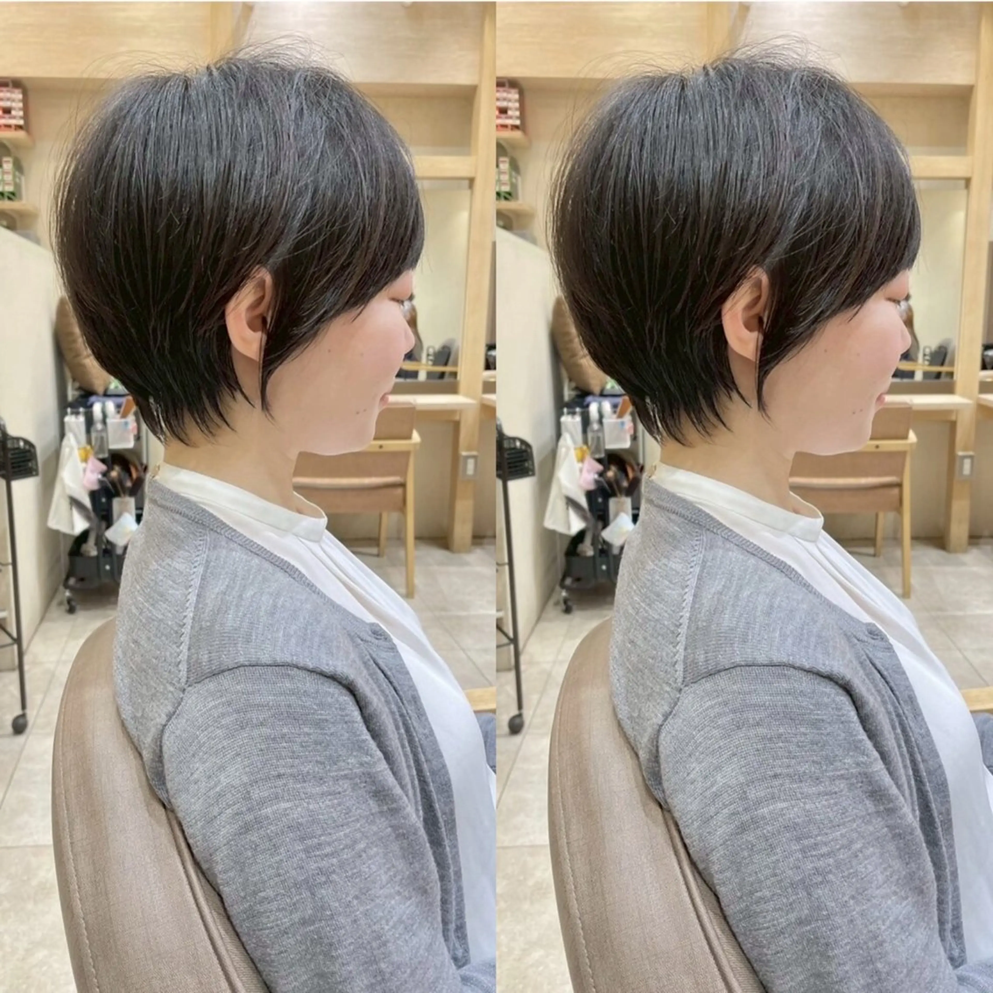 🧁【 レディースショートカット 】小顔になれる丸みショート❕可愛い雰囲気もかっこいい雰囲気も❕の写真