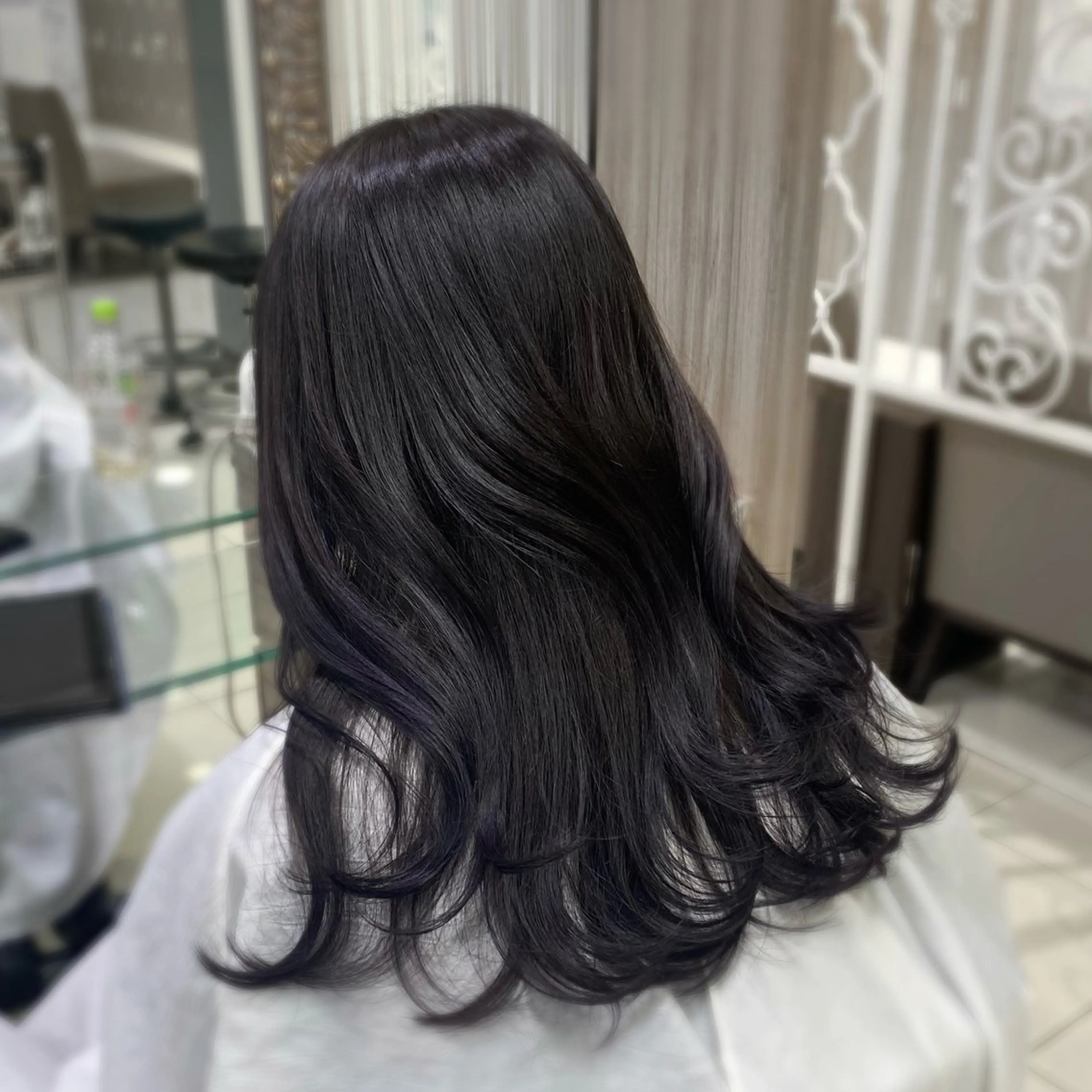 ミディアム カラー 岡山 愛のヘアスタイル