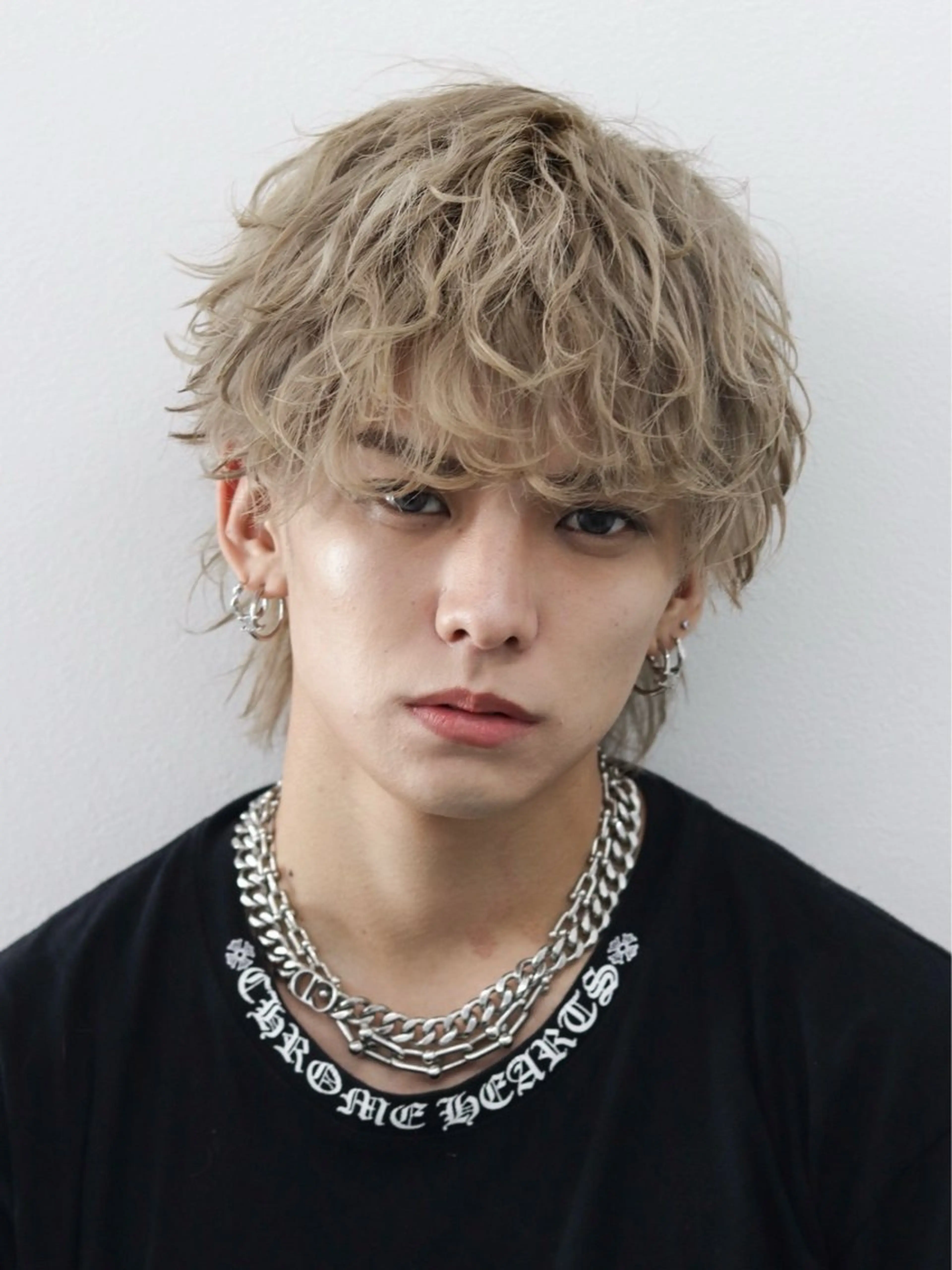 ミディアム カラー パーマ メンズ カット パーマ トリートメント シースルーマッシュ/ メンズ/KYOHEIのヘアスタイル