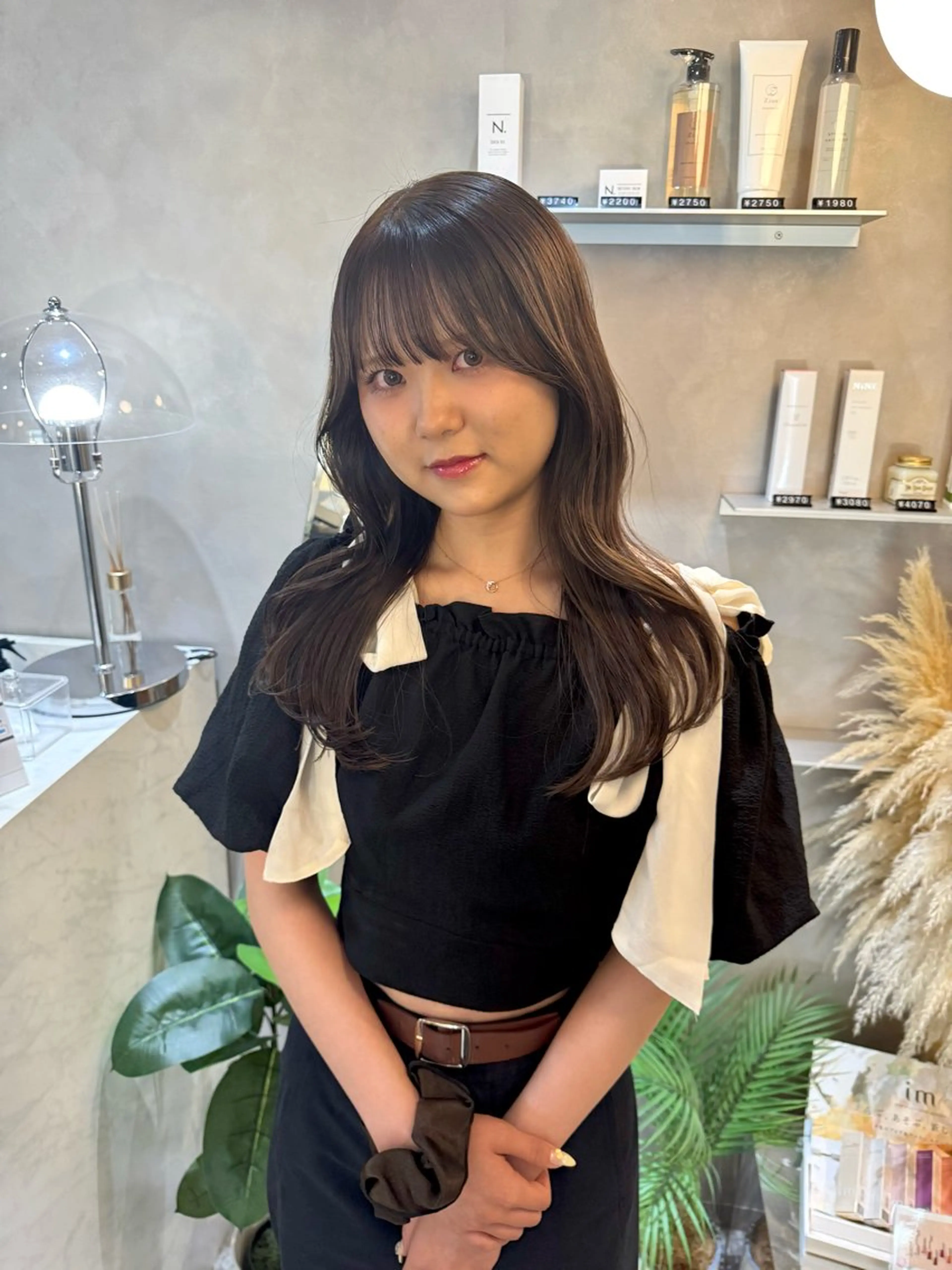 【🎀ミニモ当日限定割引🎀】　　　　　　　　カット × 髪質改善inケアカラー × 超音波3ステップトリートメントの写真