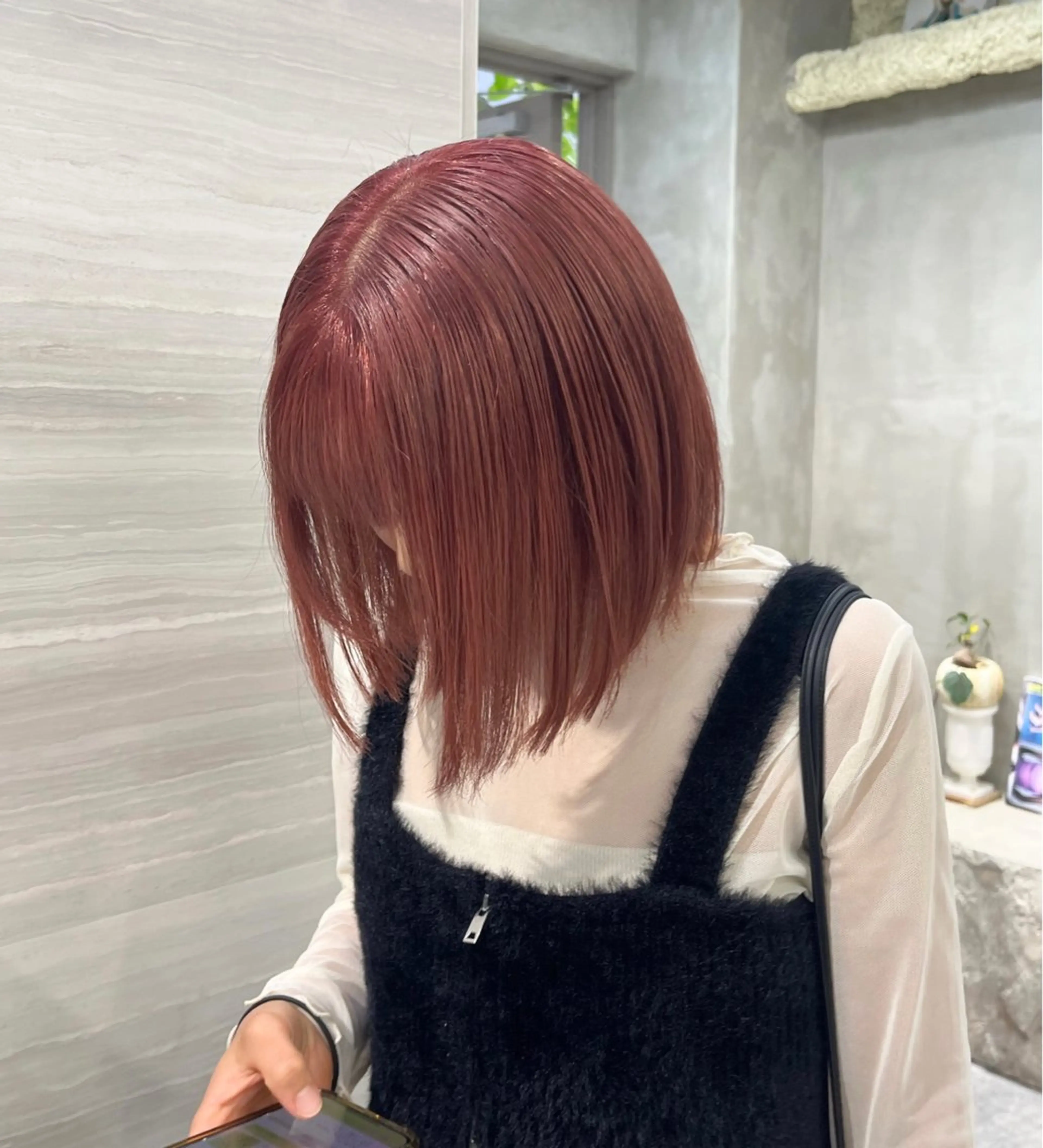 ロング カラー ブリーチ オレンジ ピンクカラー the path ナツミのヘアスタイル