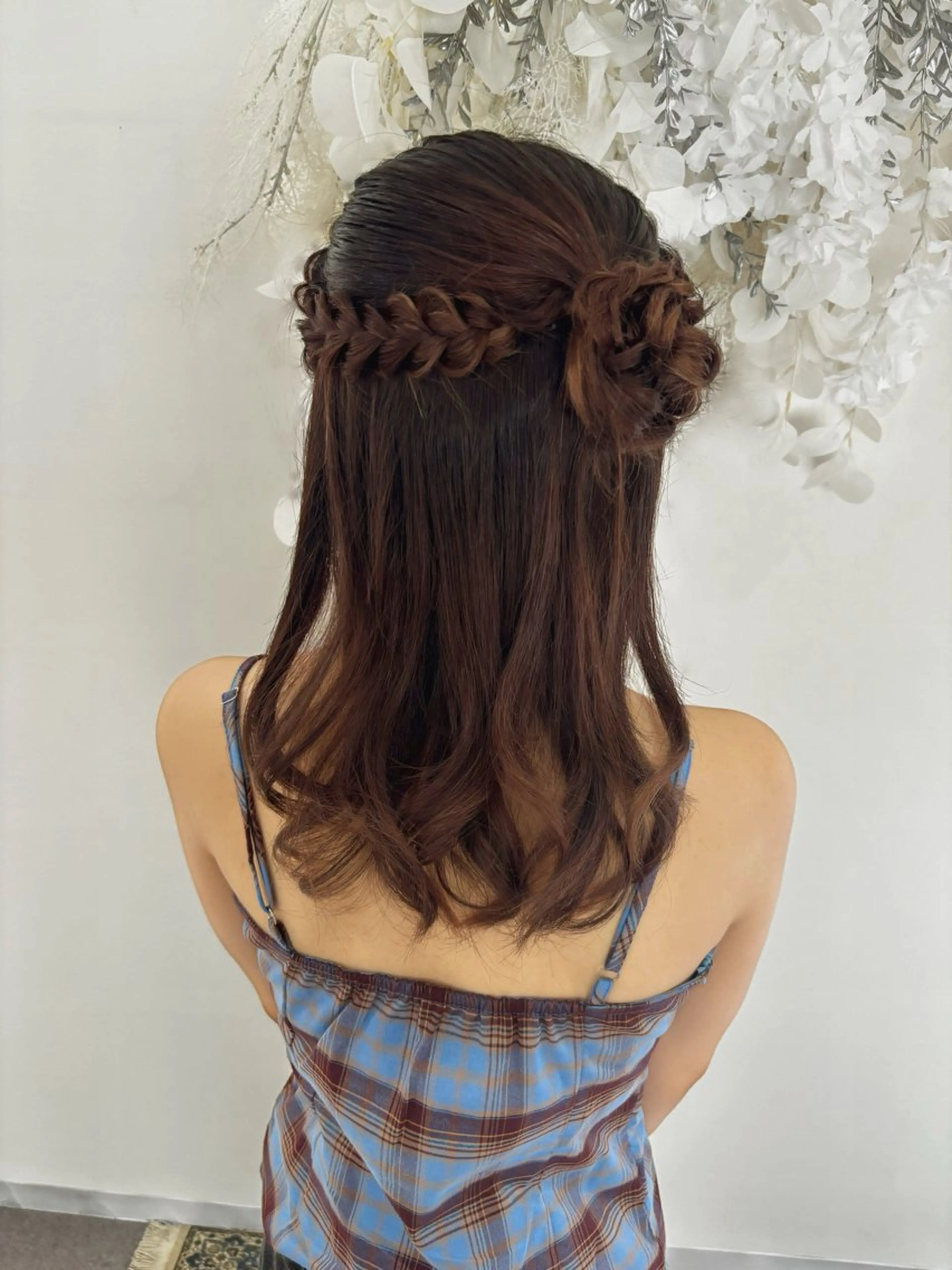 ヘアアレンジ お団子ヘア 三つ編み ヘアセット ヘアセット🎀推し活 市川駅近🩵MIHOのヘアスタイル