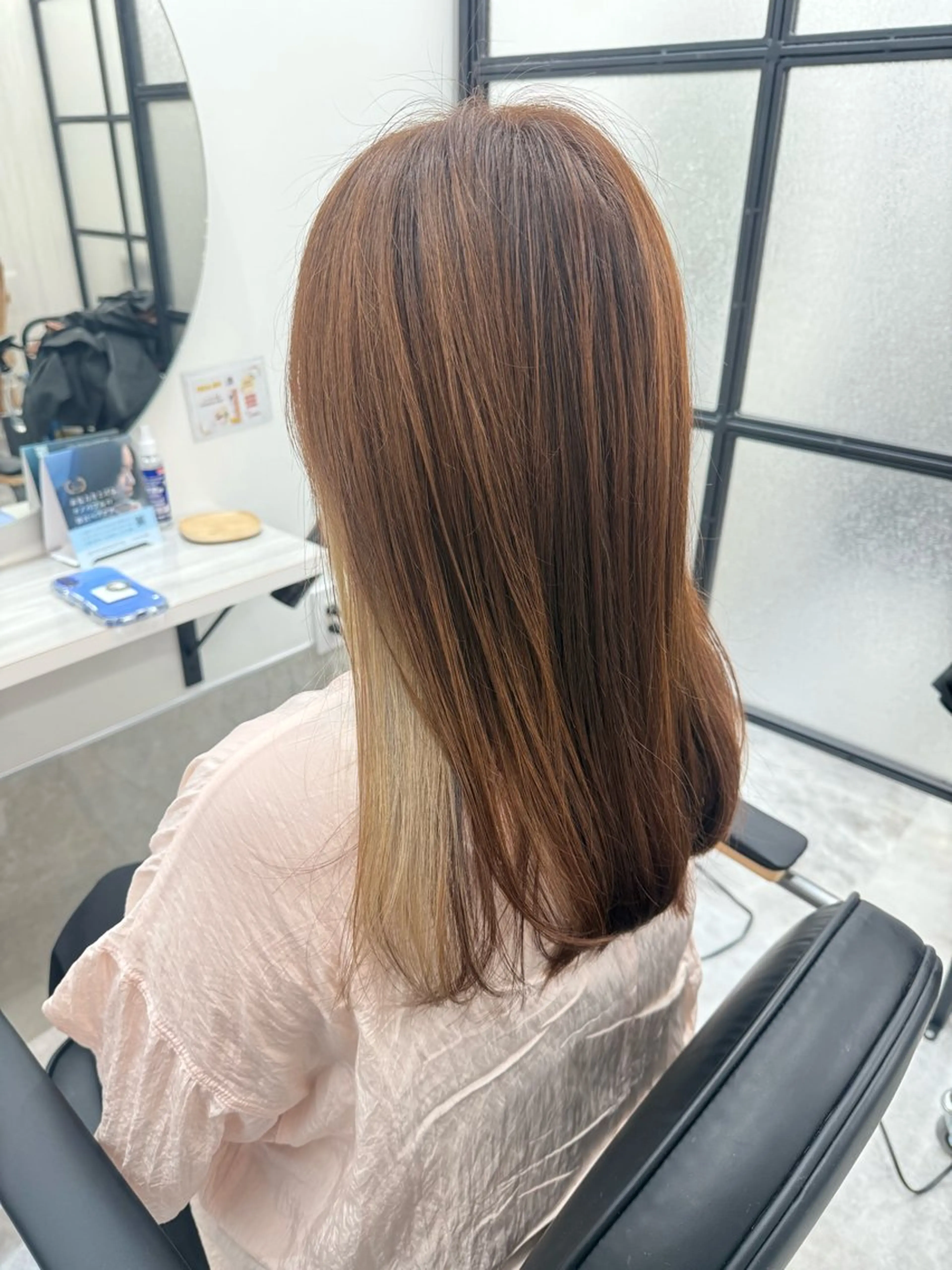 ロング カラー ベージュカラー 透明感カラー インナーカラー カット ヘアカラー TELA HAIR Chihiro🫧のヘアスタイル