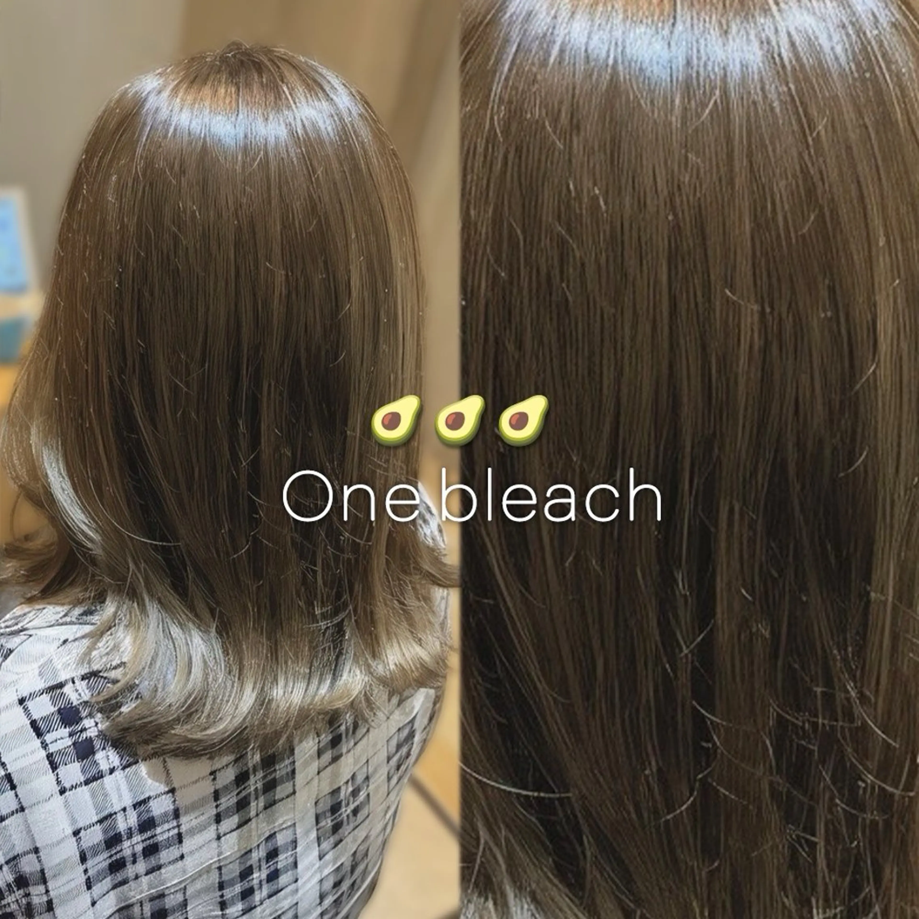 セミロング カラー 黒髪 ブリーチ ブルーカラー ブルーブラック 透明感カラー ラフィスヘアードープ所属・👑髪質改善Wカラー /グレージュ/アユカのヘアスタイル