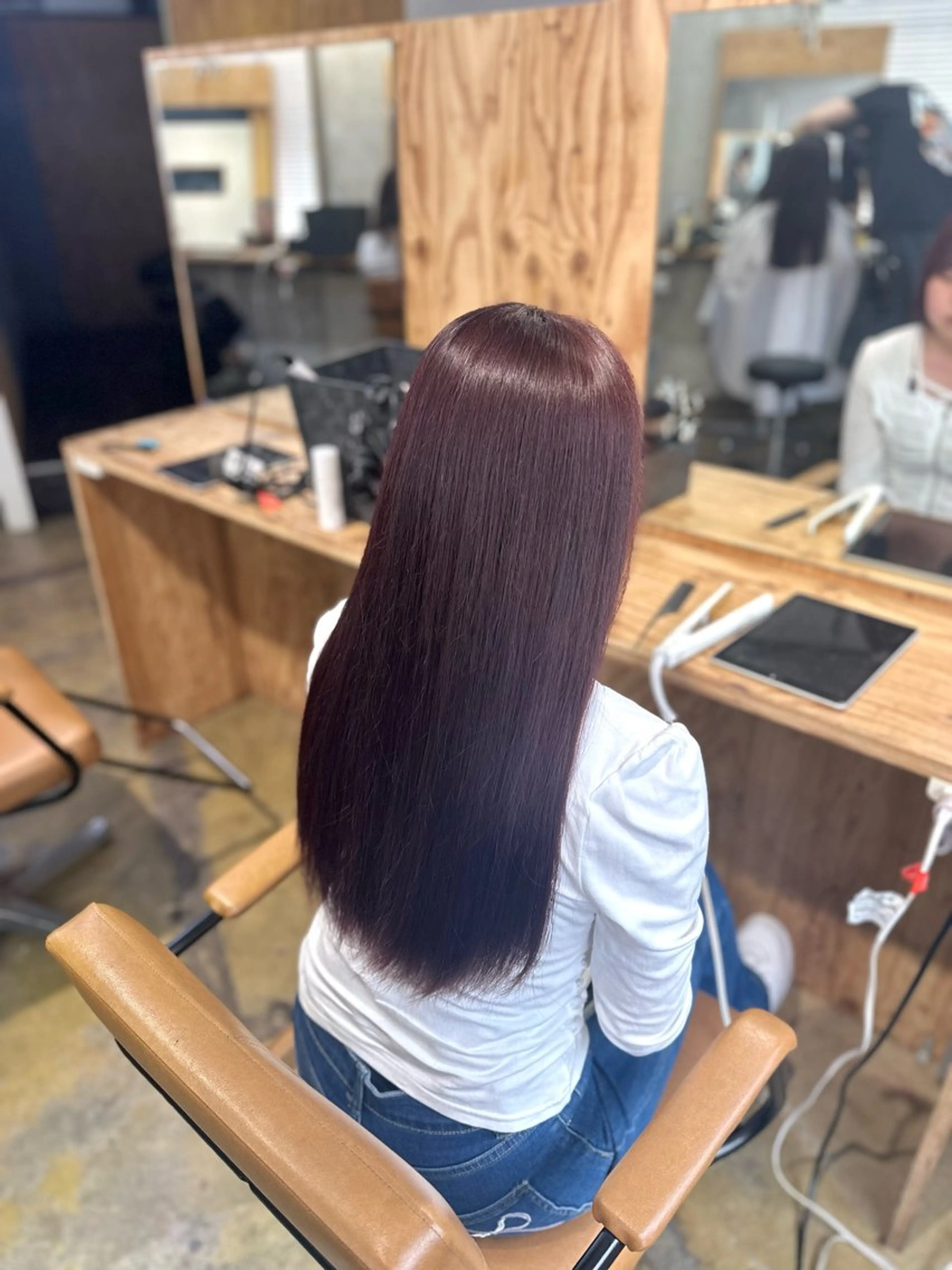 ロング カラー ヘアカラー トリートメント ︎︎カイ ミズキ 🐰𝜗𝜚のヘアスタイル