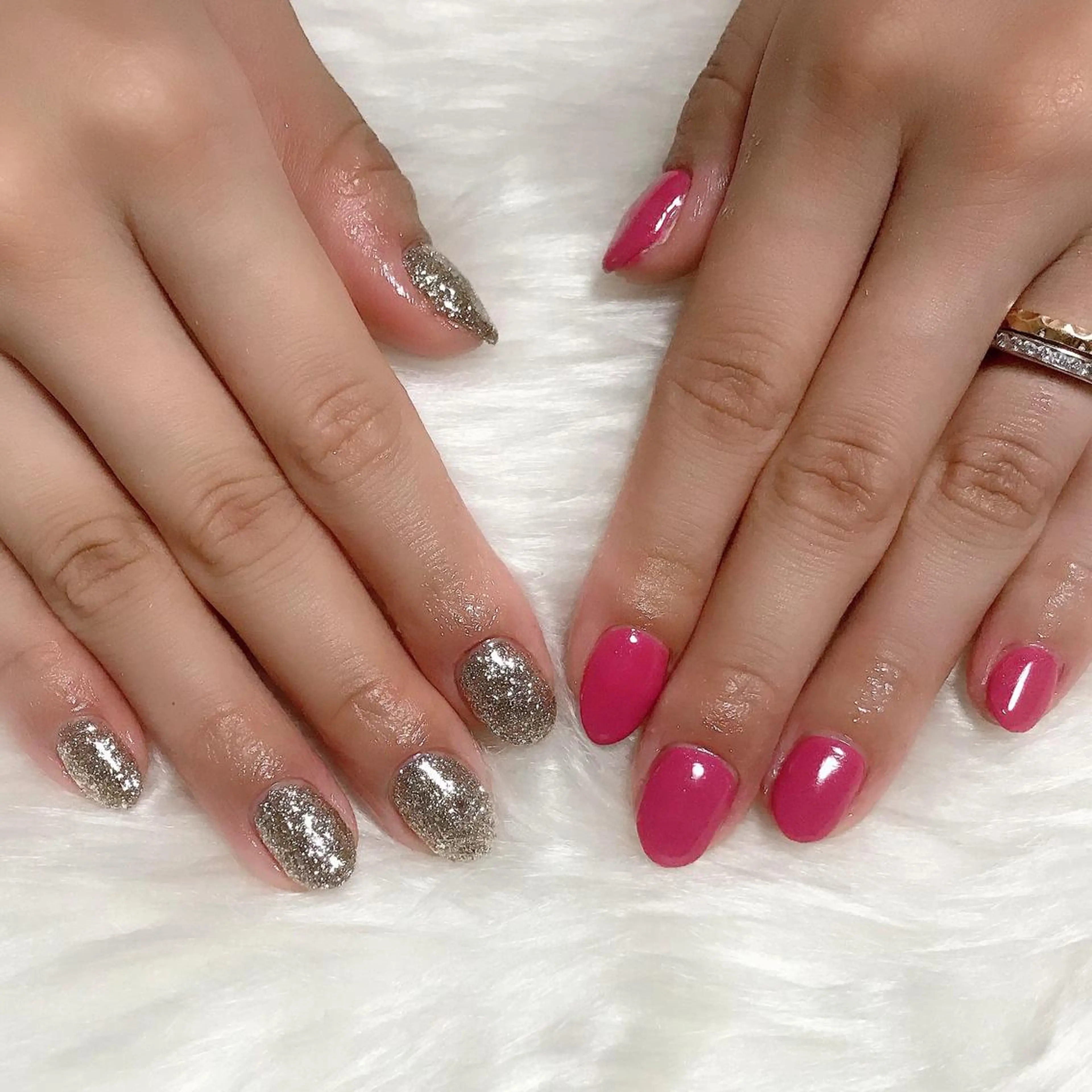 ネイル フットネイル ラメ(グリッター) ワンカラーネイル kikinail 溝の口のネイルデザイン