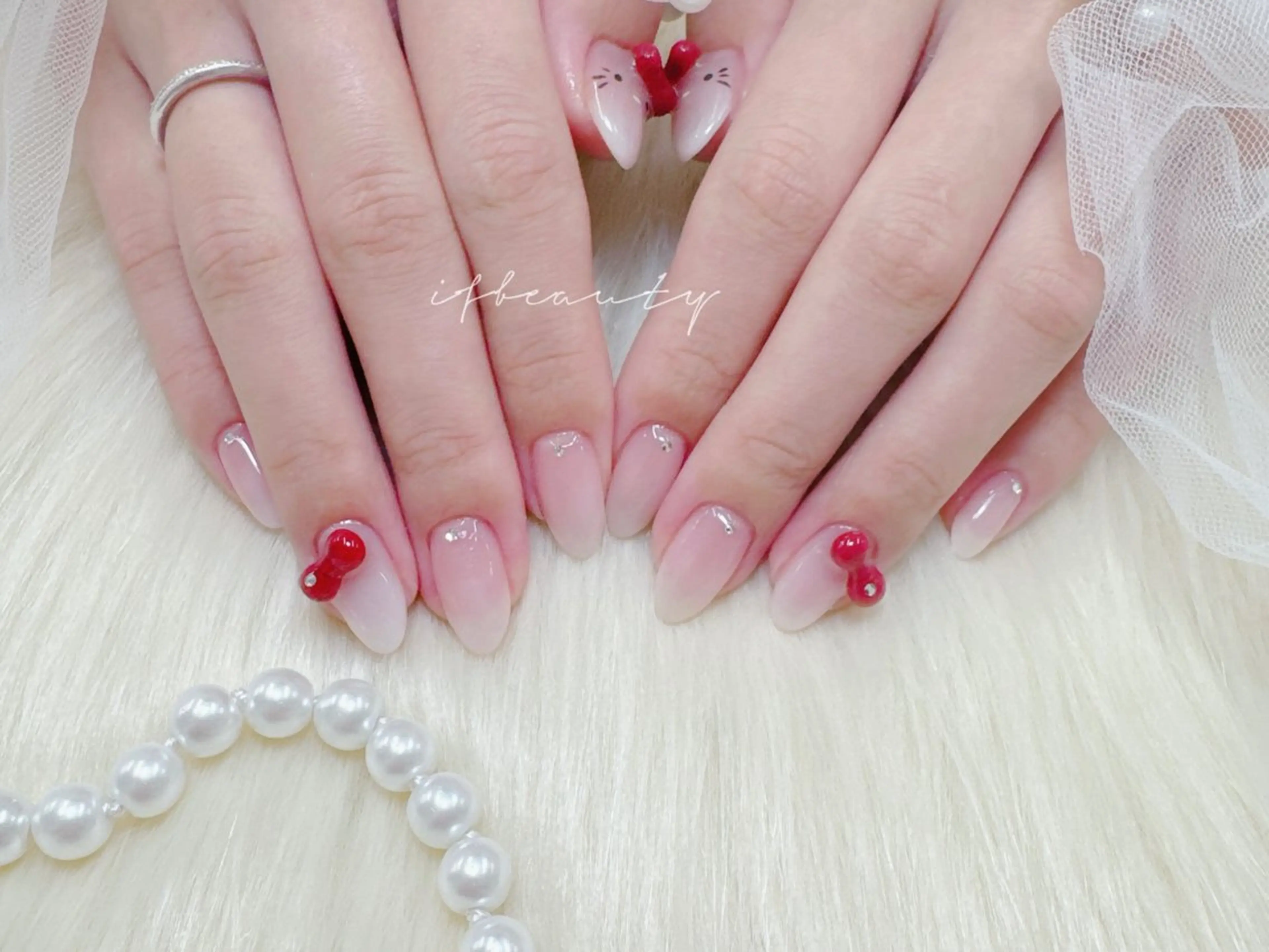 【ハンド】ベービーブーマン【カラーグラデーション】💅➕パーツ追加50～の写真