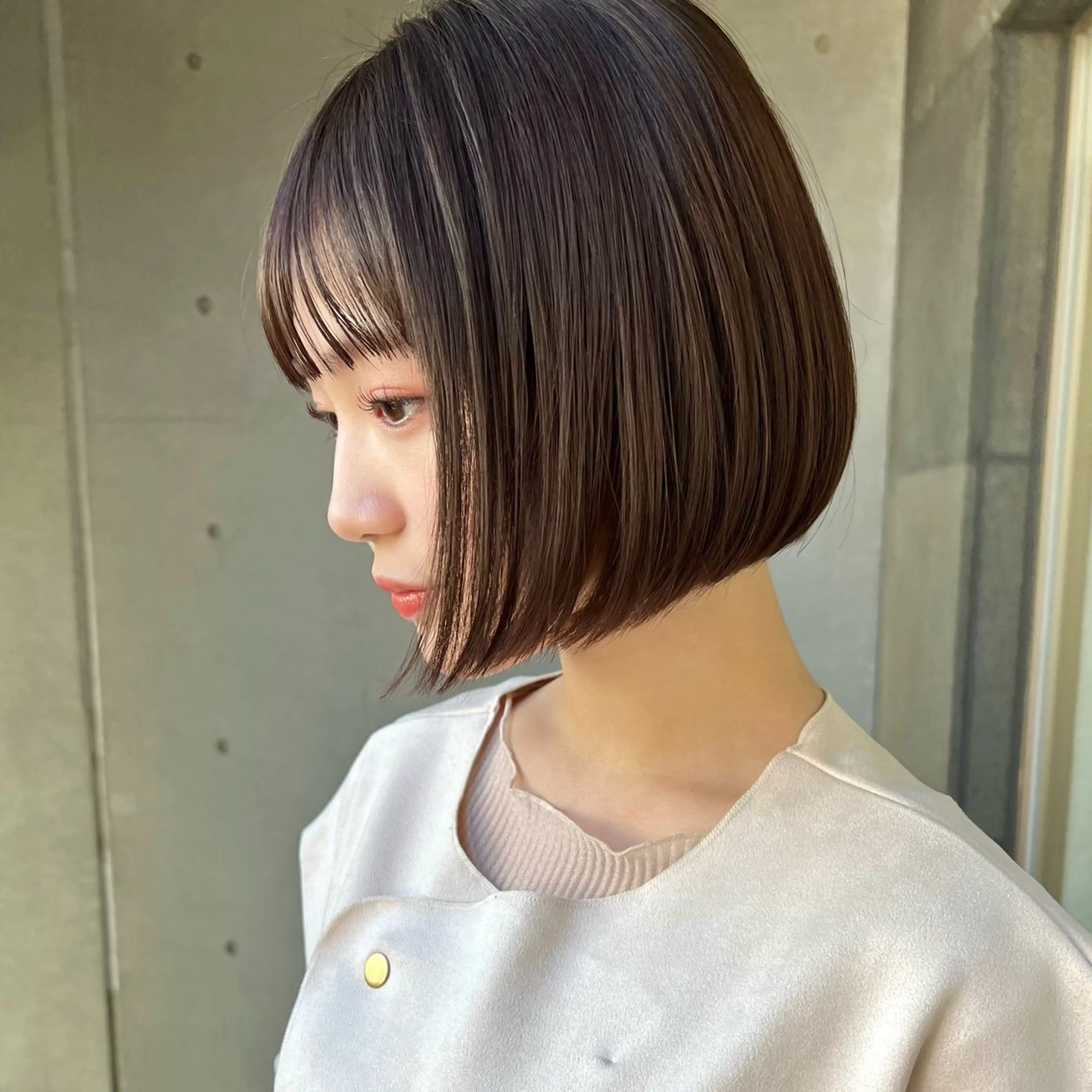 ショート カラー ブラウンカラー ナチュラルブラウン ボブ ボブ限定🎀 エミリのヘアスタイル