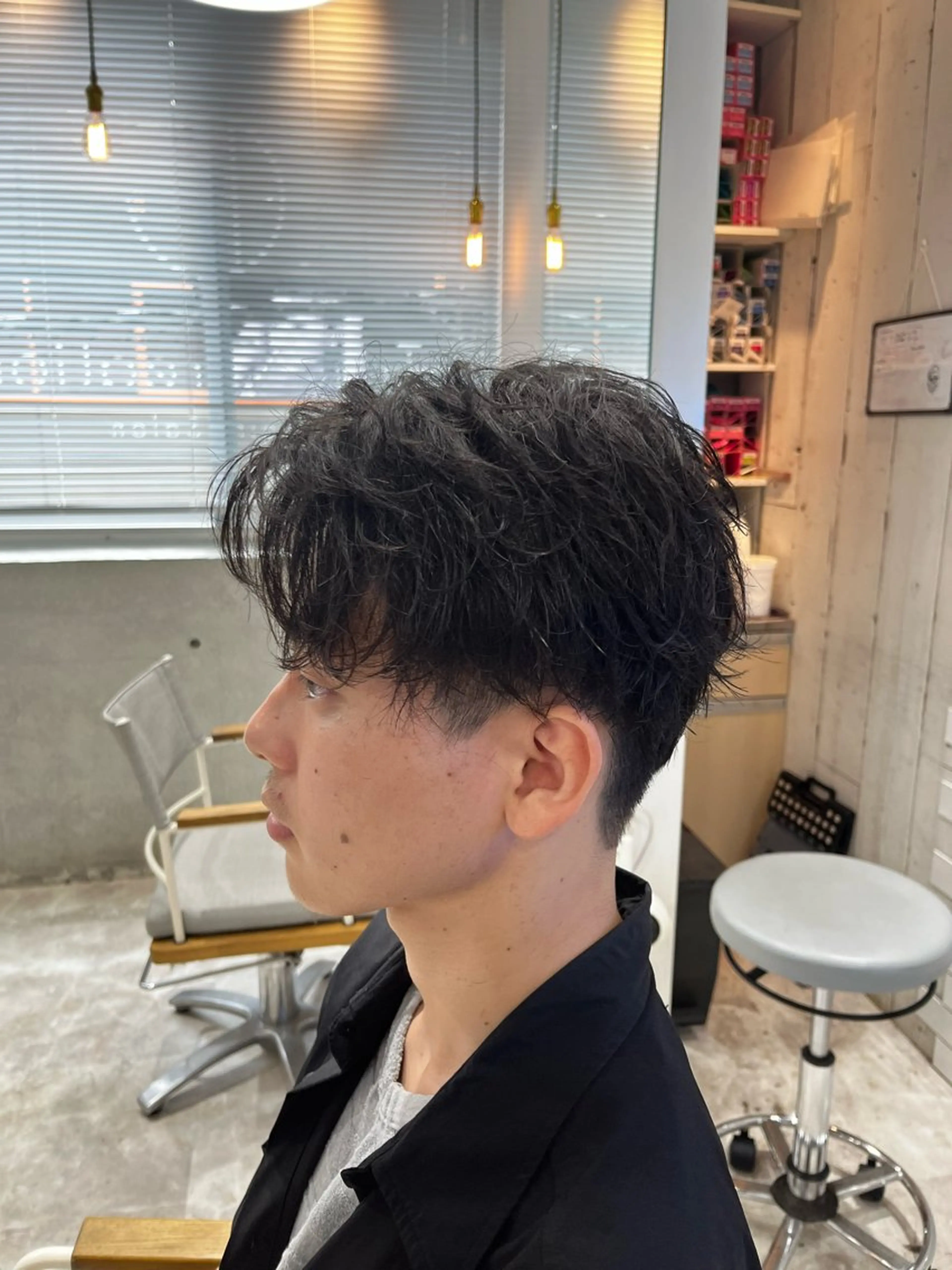 ショート メンズ センターパート ショートヘア メンズカット ﾊﾟｰﾏ/稲葉のヘアスタイル