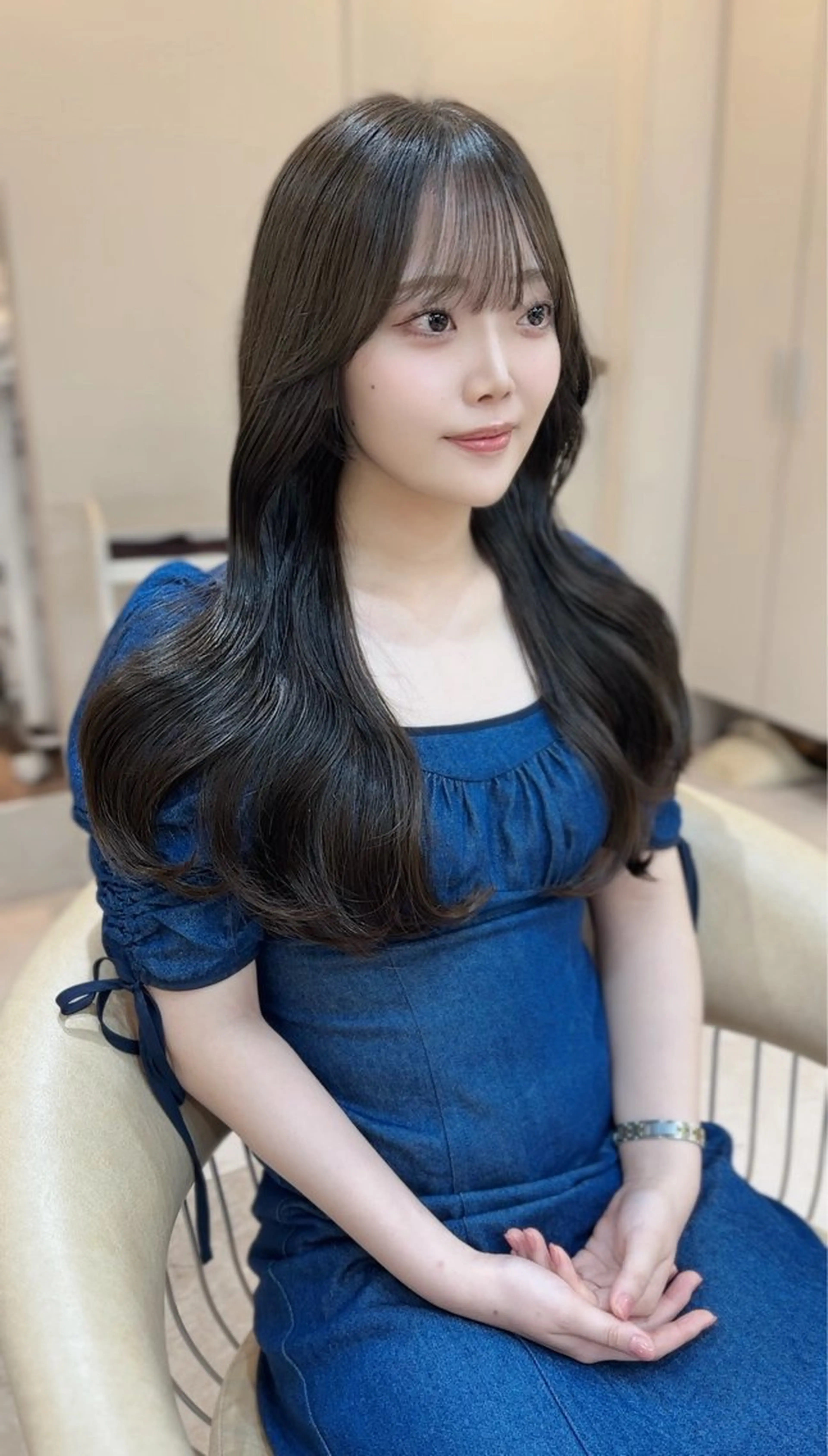 ロング カラー カット ヘアカラー トリートメント Akane レイヤー/艶カラーのヘアスタイル