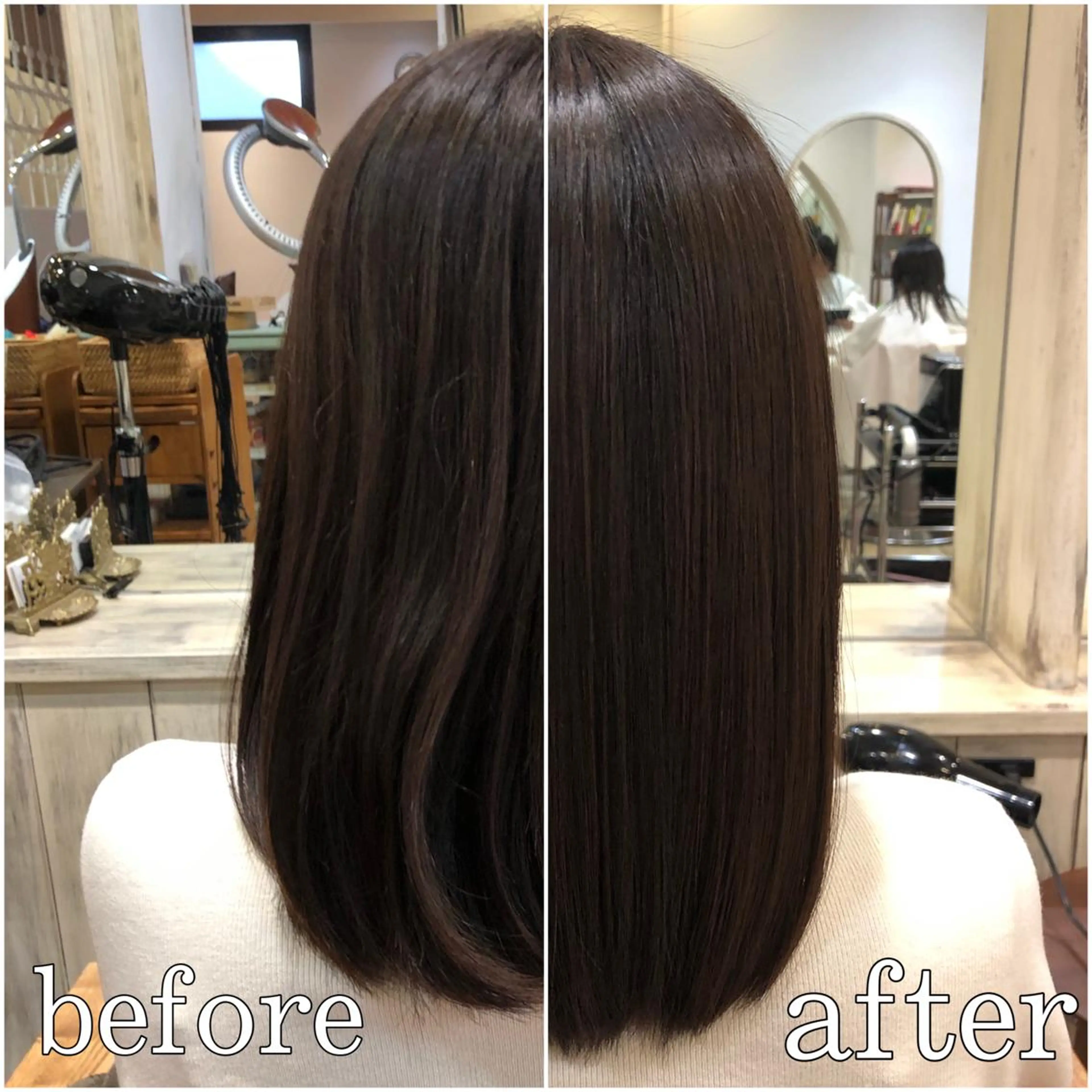 ミディアム 髪質改善 縮毛矯正 トリートメント \脱・うねり& 広がり/gite菊のヘアスタイル