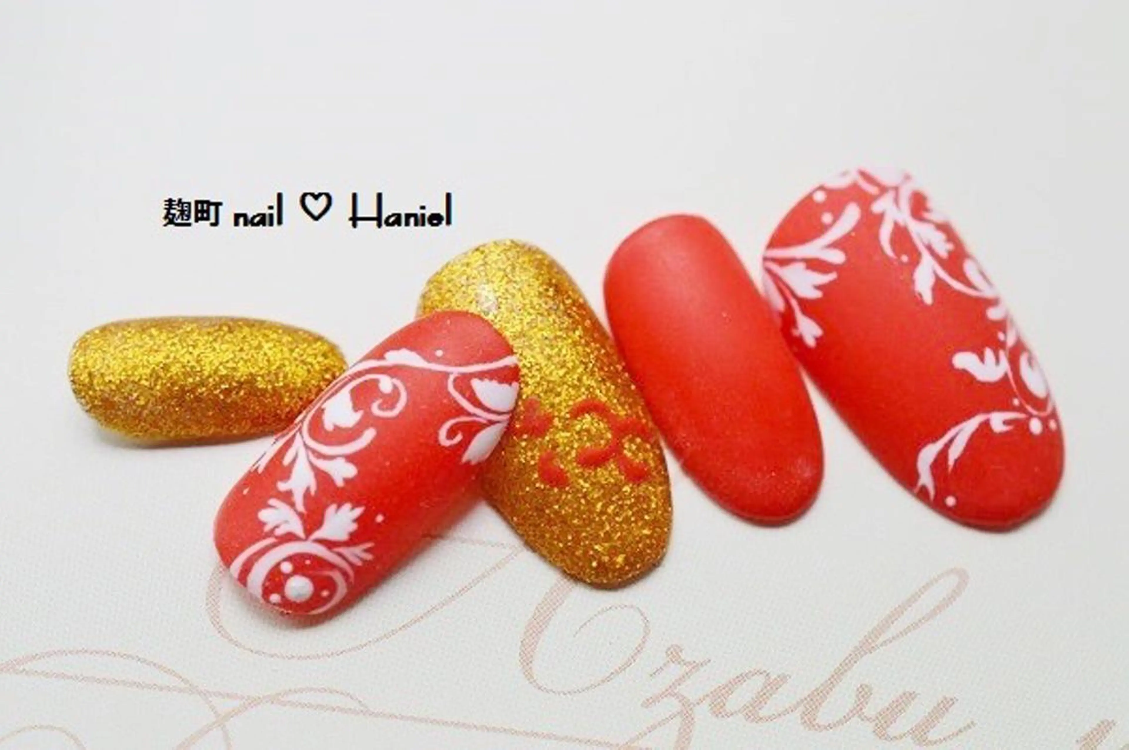 ネイル アートネイル ジェルネイル パラジェル 冬ネイル クリスマス nail Haniel所属・半蔵門サロンハニエル 魅神 ちよのネイルデザイン