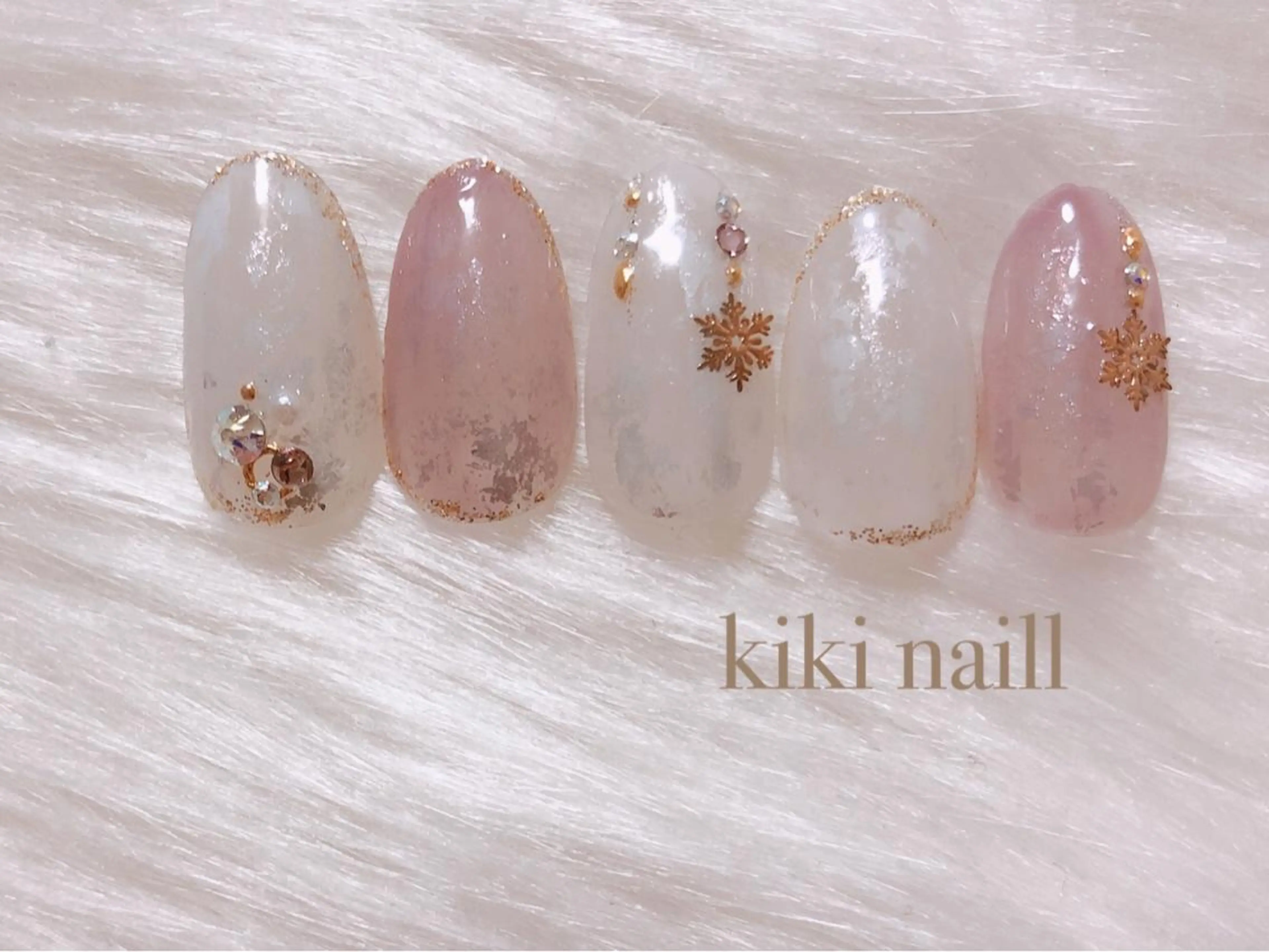 ネイル 冬ネイル クリスマス kiki nail 二子玉川のネイルデザイン
