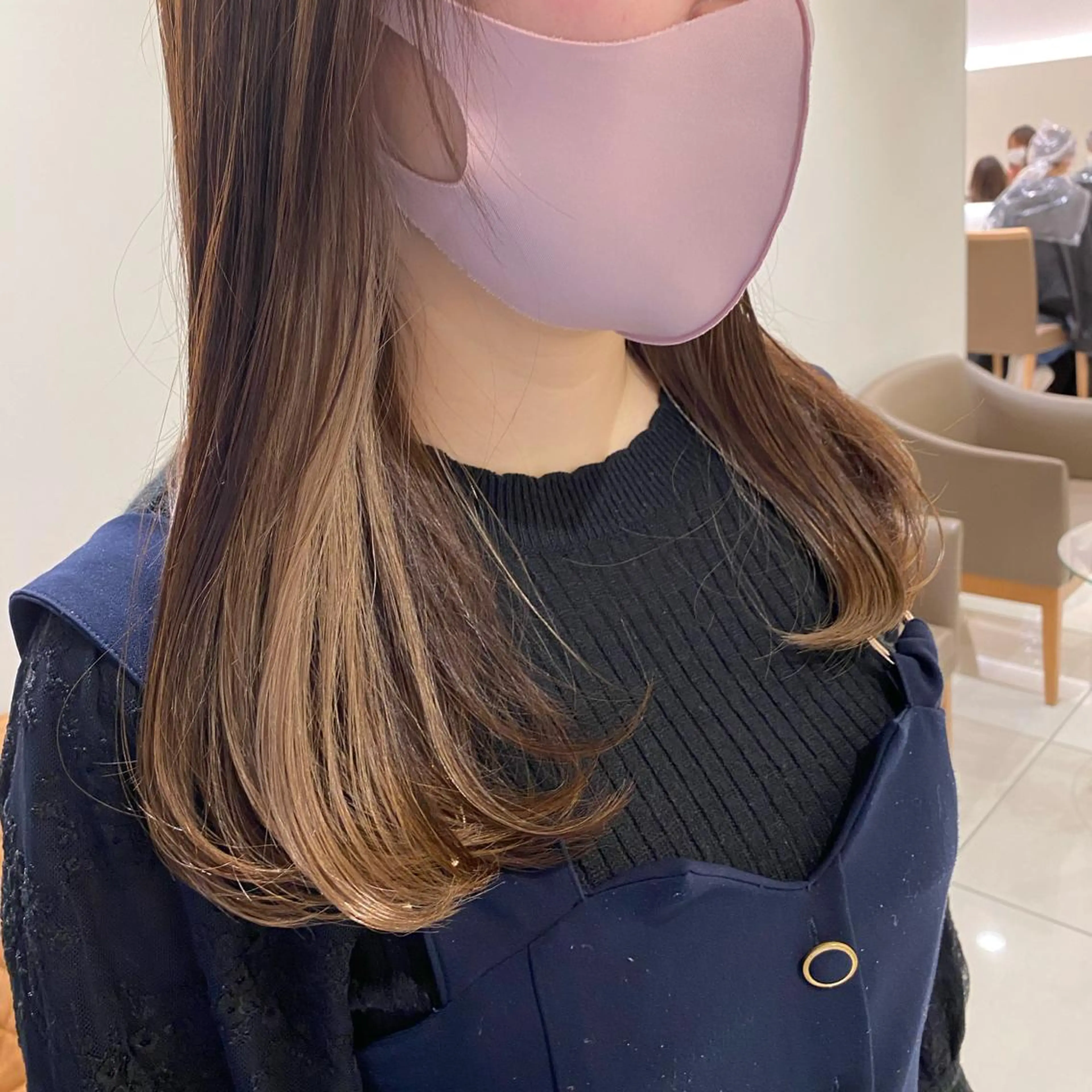 ロング カラー インナーカラー プレイングカラー🤍 細めハイライトのヘアスタイル