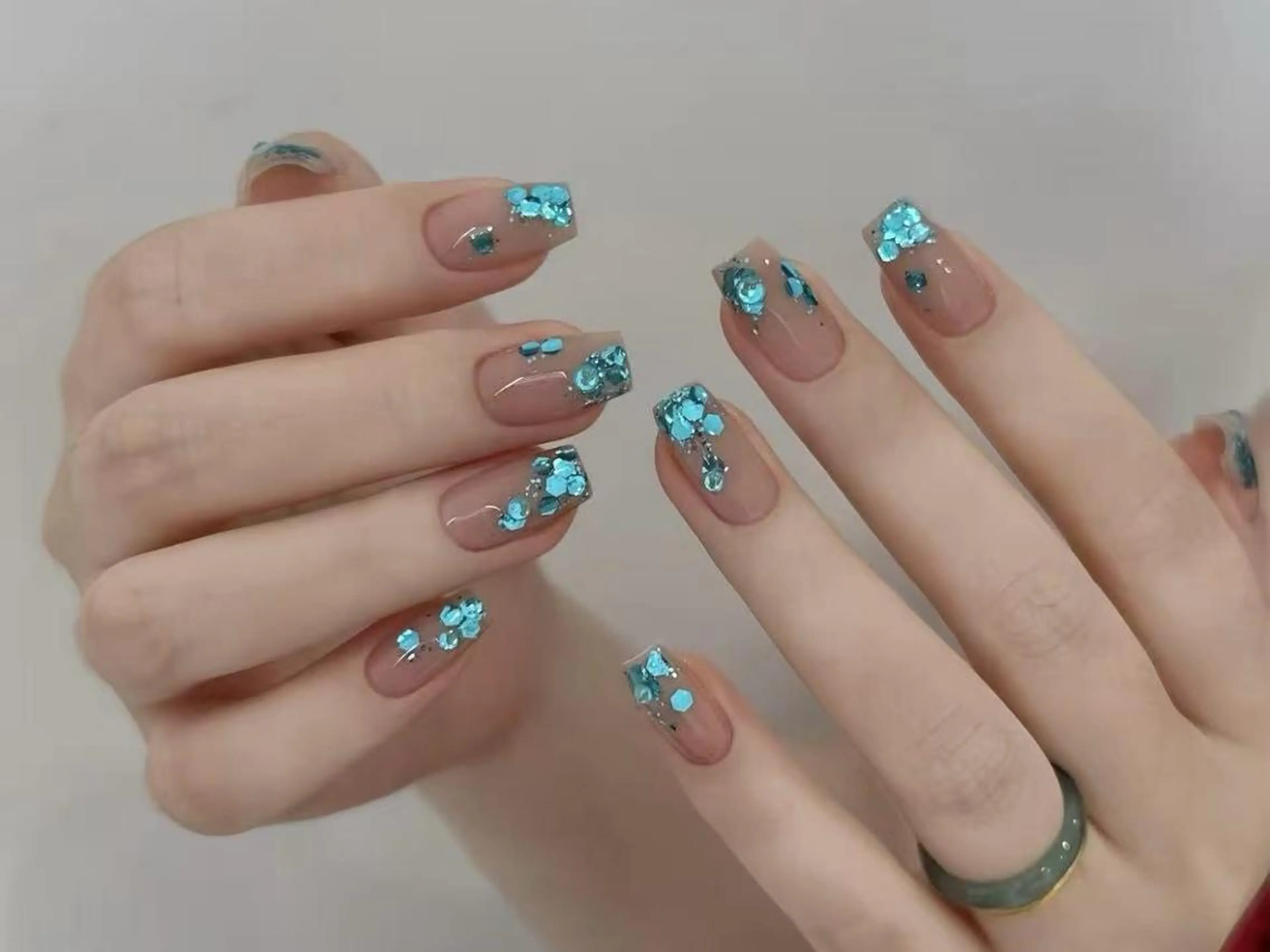 ネイル ☁️Minmin Tsuki💙🩵のネイルデザイン