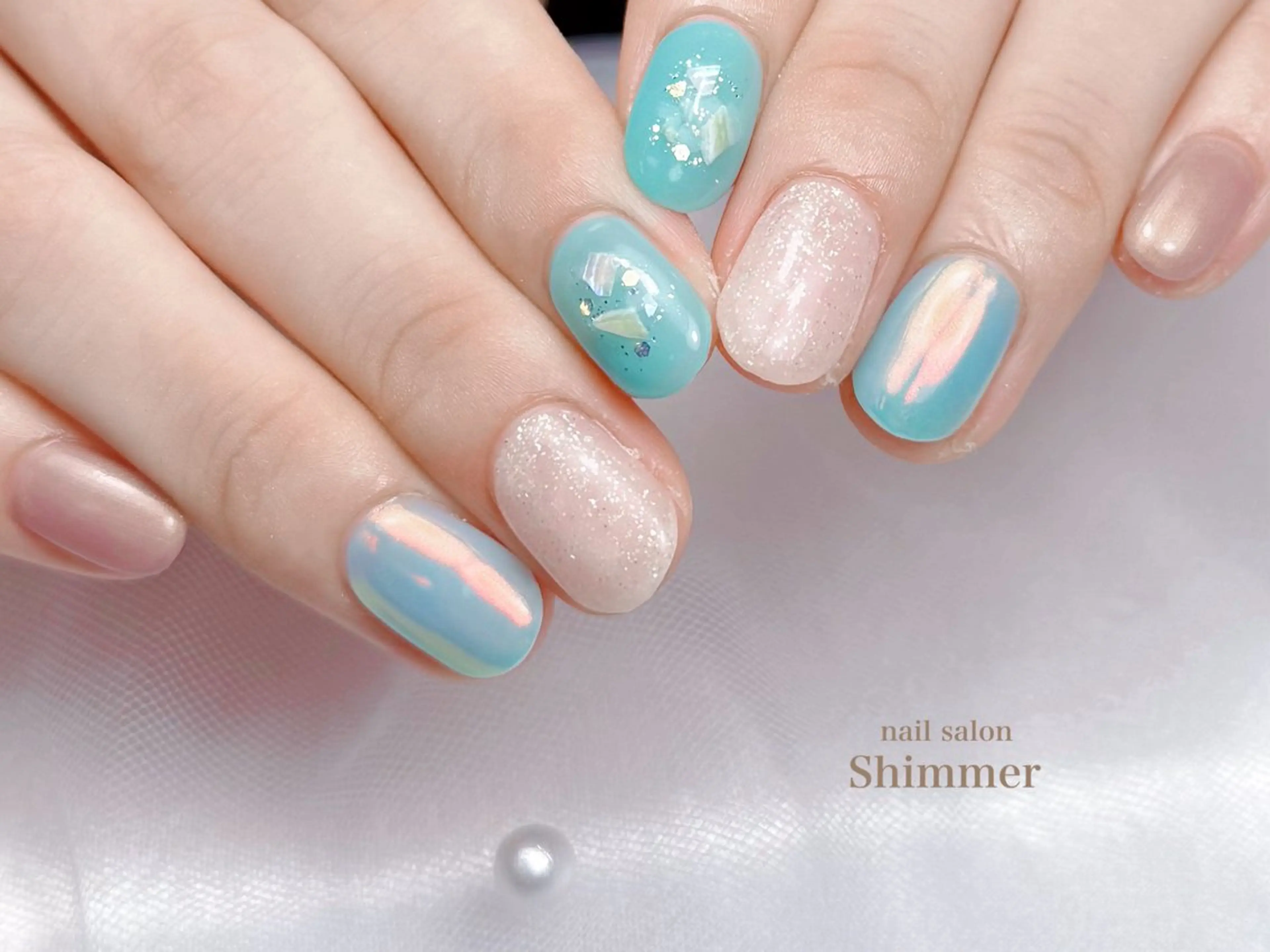 ネイル ハンドネイル Shimmer Risaのネイルデザイン