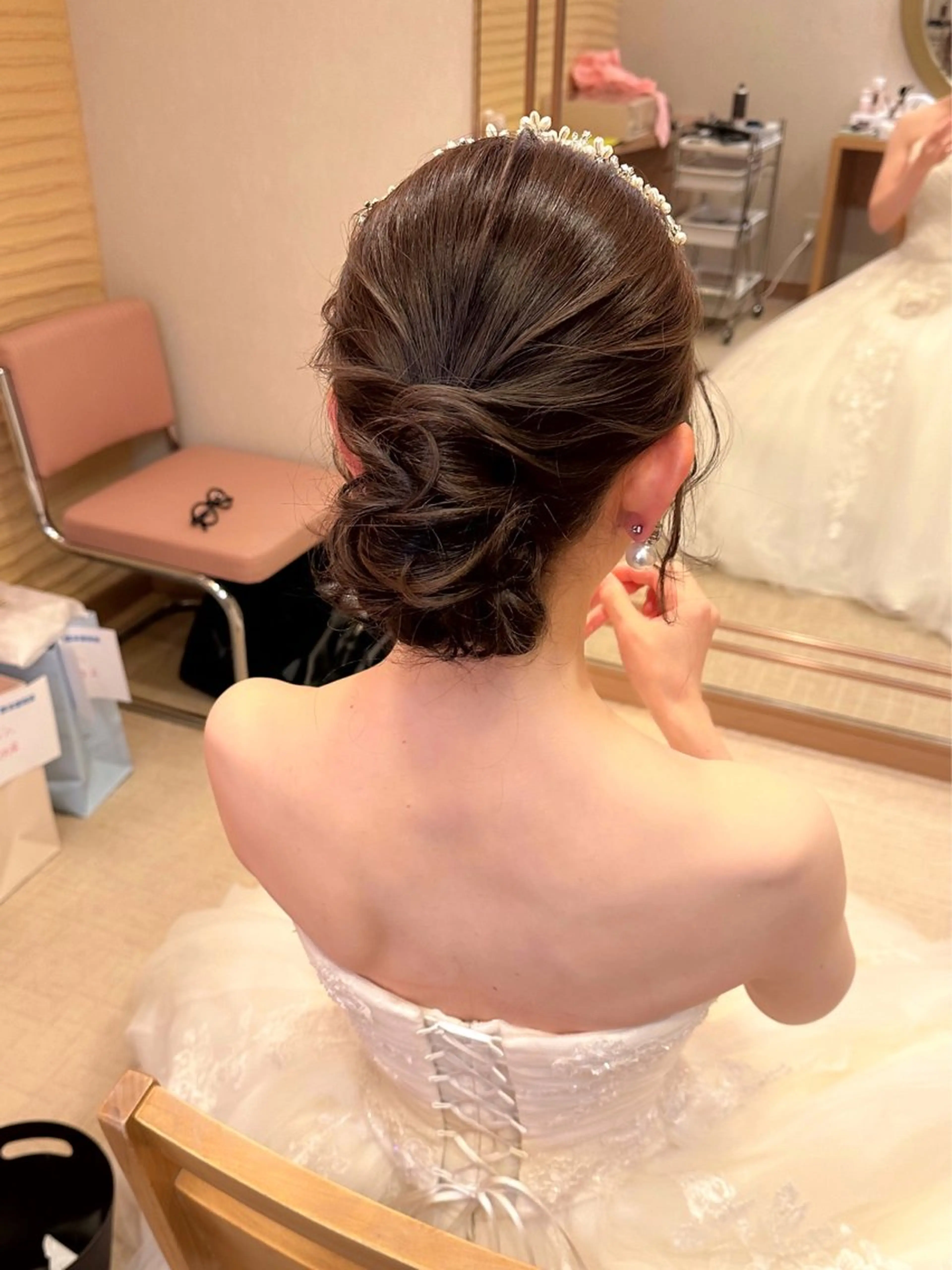 ロング ヘアアレンジ 結婚式・ブライダル autre所属・大久保 ひでなりのヘアスタイル