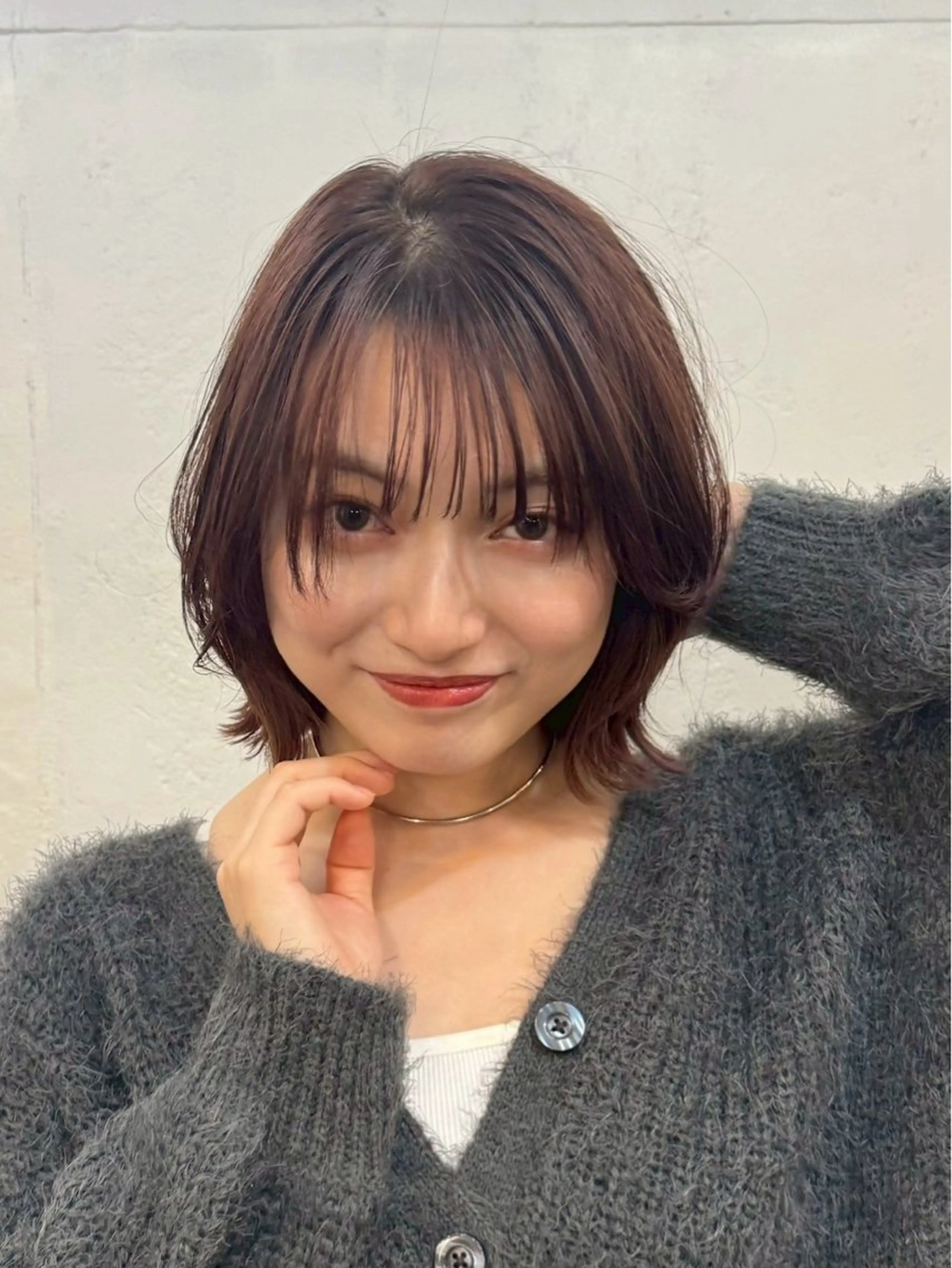 ミディアム カット ヘアカラー new open Farbeのヘアスタイル